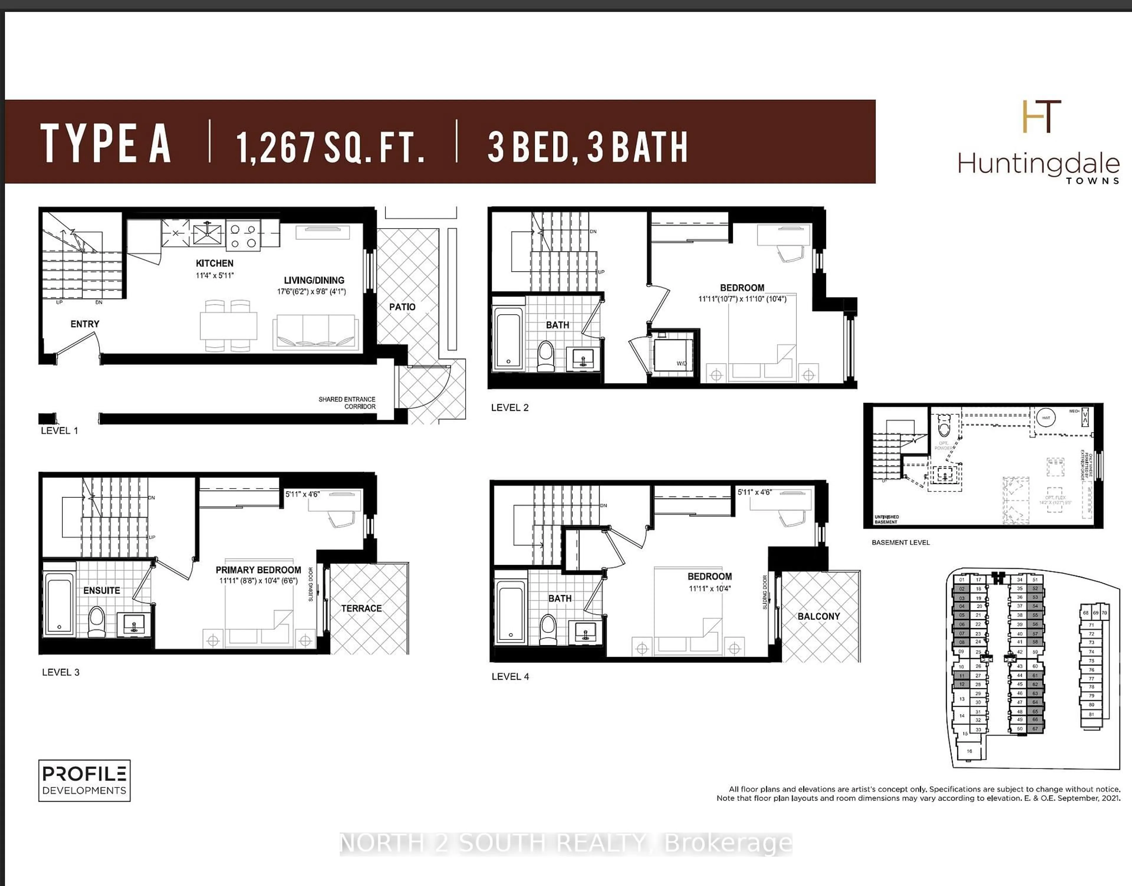 Floor plan for 10 Calamint Lane #63, Toronto Ontario M1W 2H1