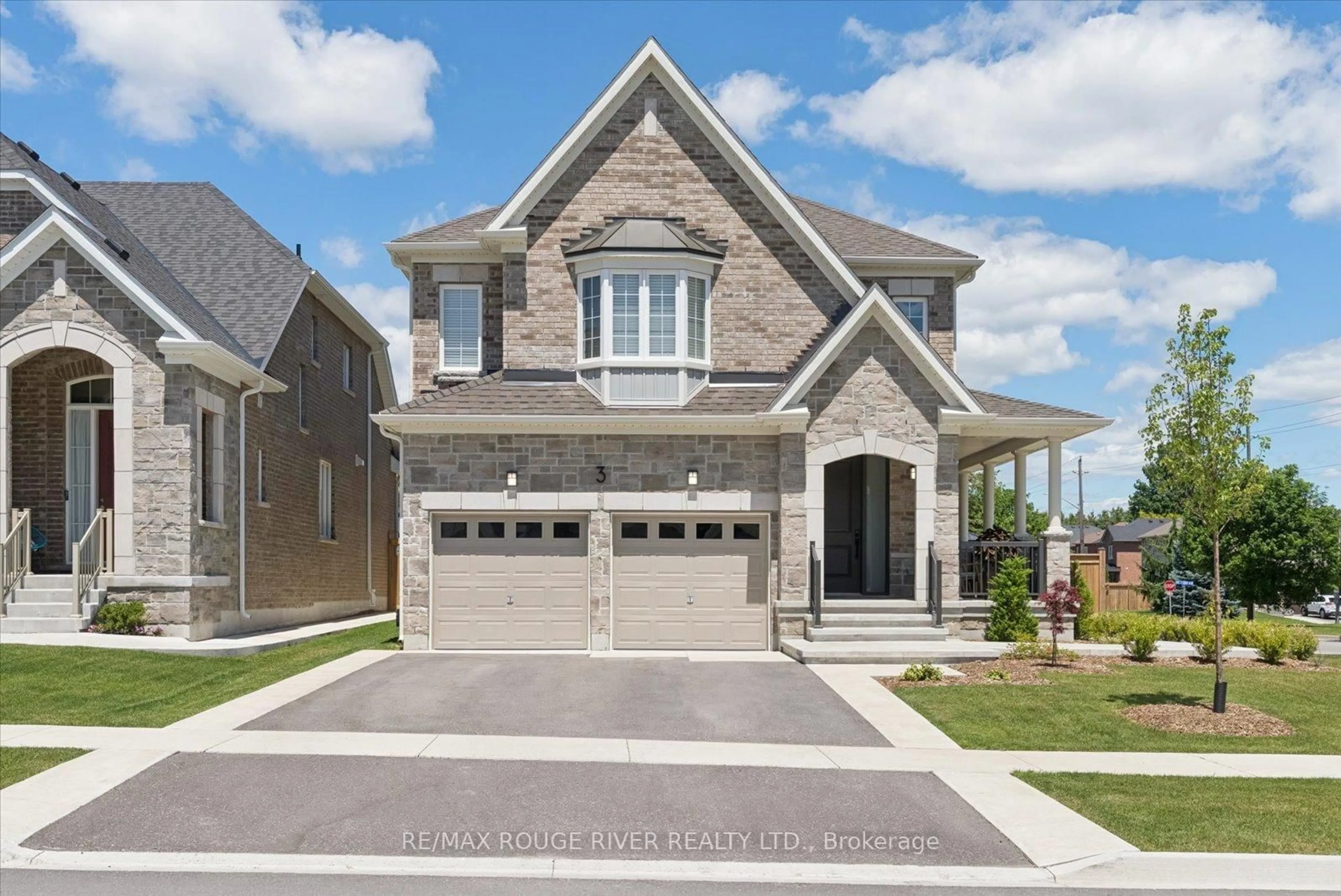 Home with brick exterior material, street for 3 Burnham Crt, Scugog Ontario L9L 0B2