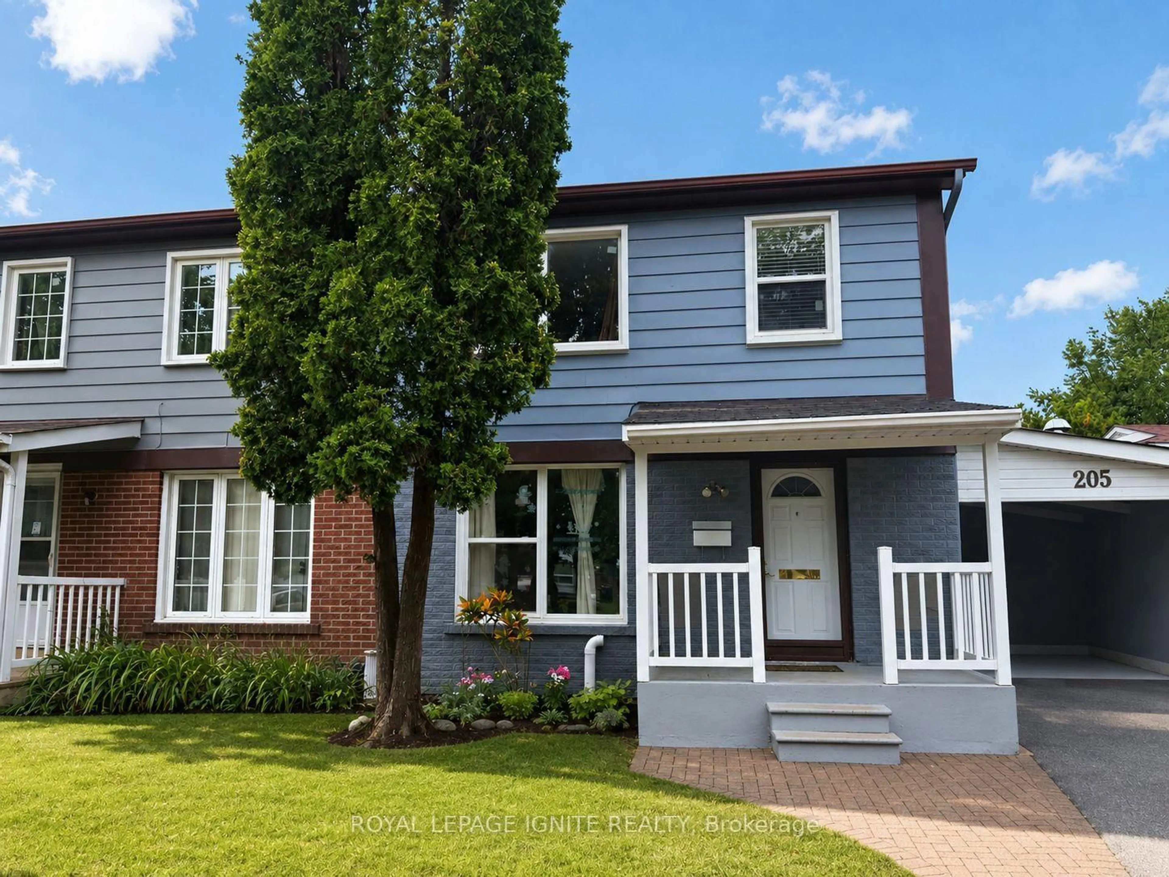 Home with brick exterior material, street for 205 Mammoth Hall Tr, Toronto Ontario M1B 1S9