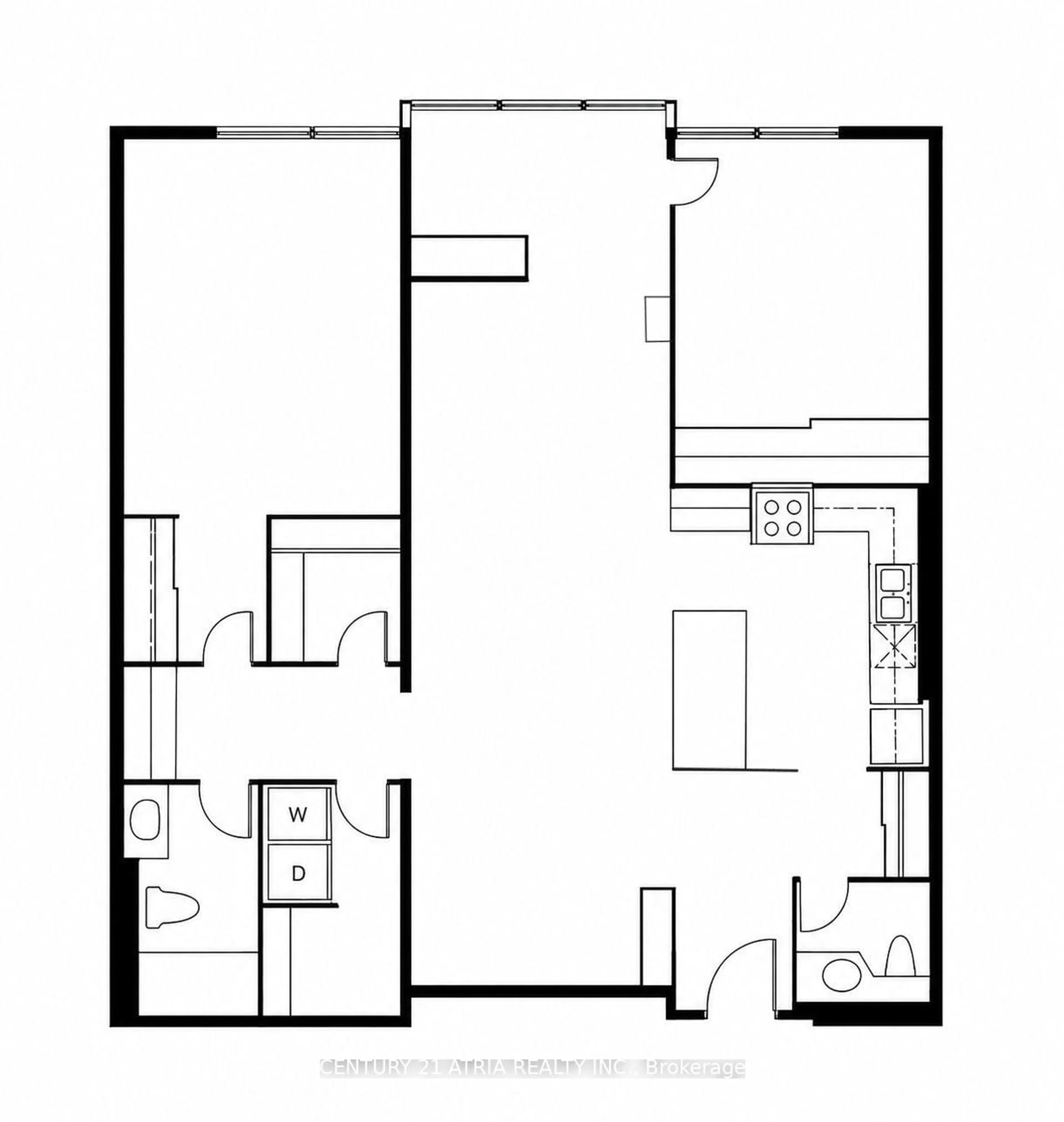 Floor plan for 2350 Bridletowne Circ #808, Toronto Ontario M1W 3E6