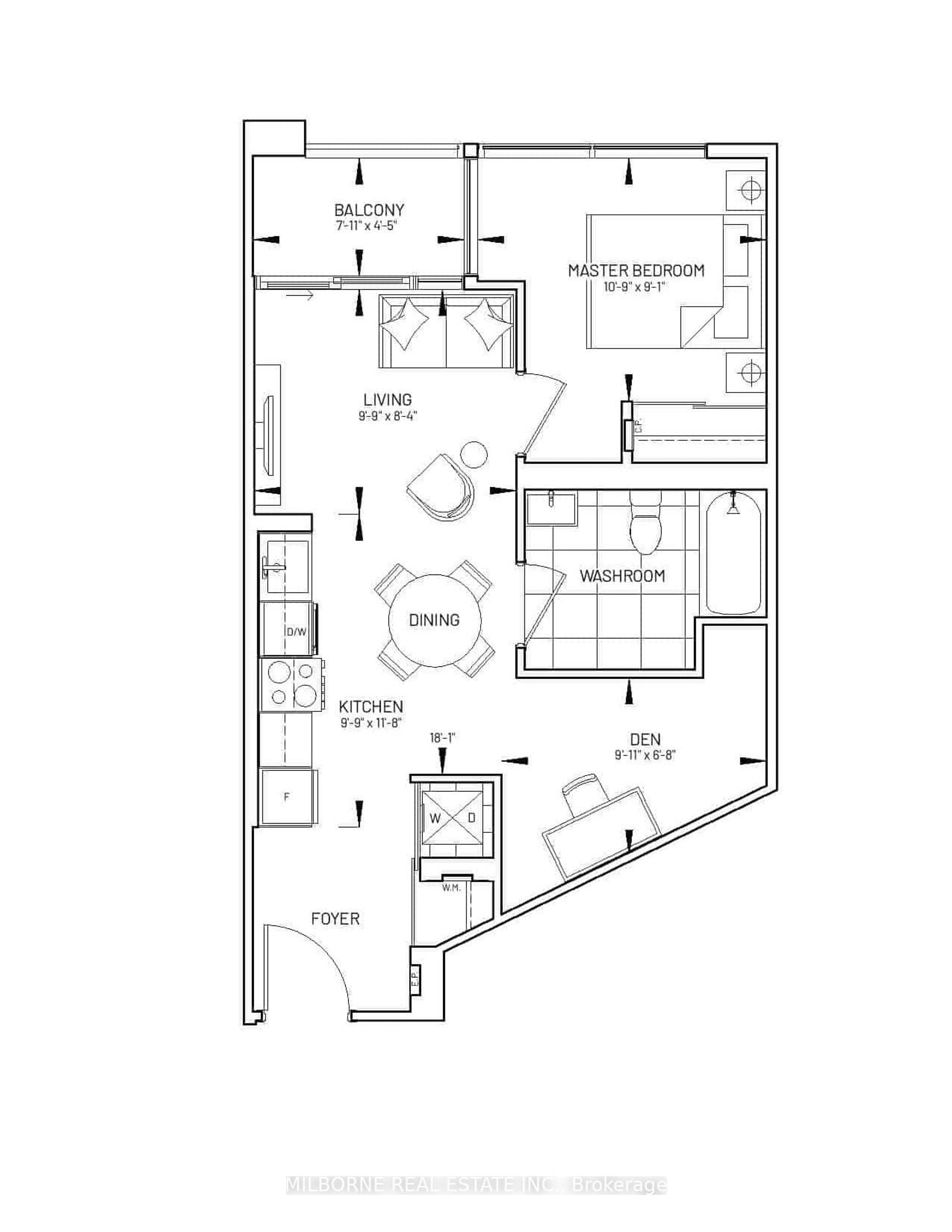 Floor plan for 2 Manderley Dr #317, Toronto Ontario M1N 0C7