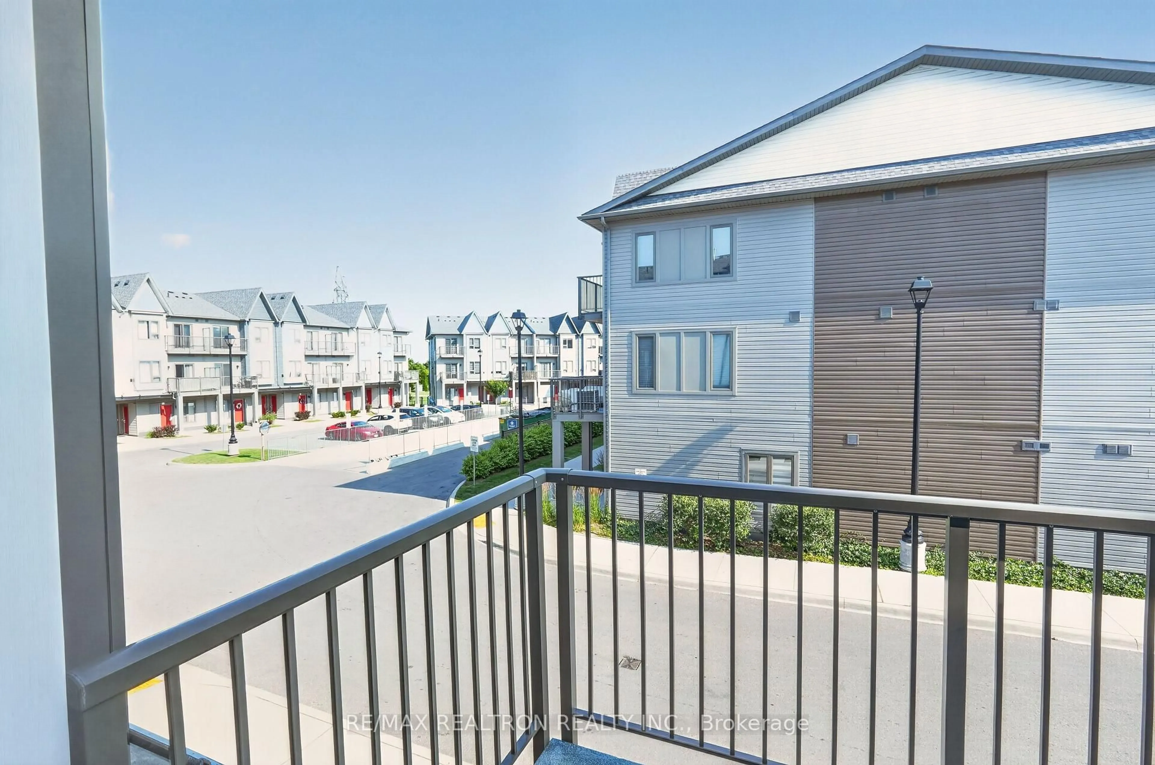 Patio, city buildings view from balcony for 2635 William Jackson Dr #1010, Pickering Ontario L1X 0L2