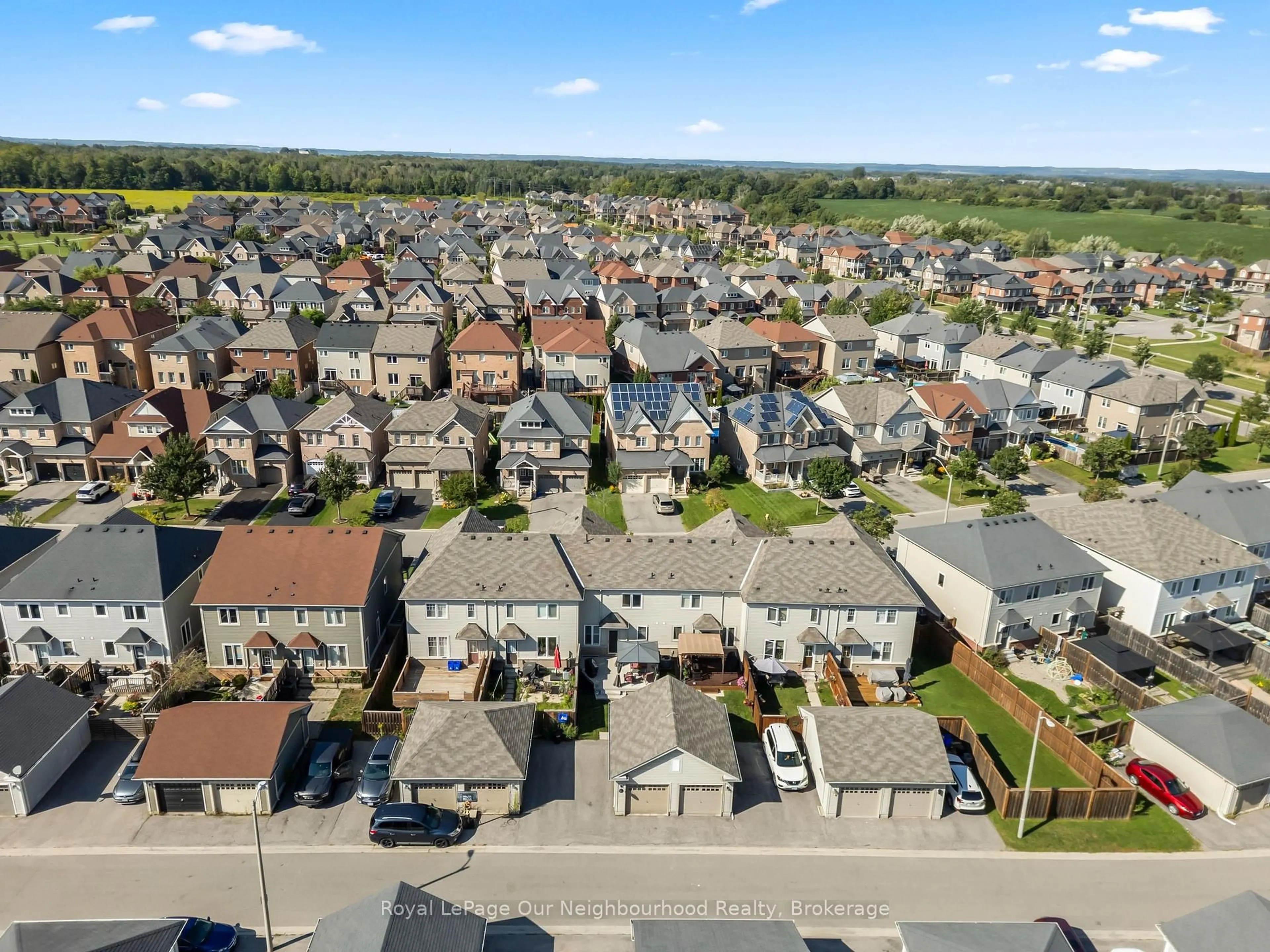 A pic from outside/outdoor area/front of a property/back of a property/a pic from drone, street for 83 Ted Miller Cres, Clarington Ontario L1C 0M4