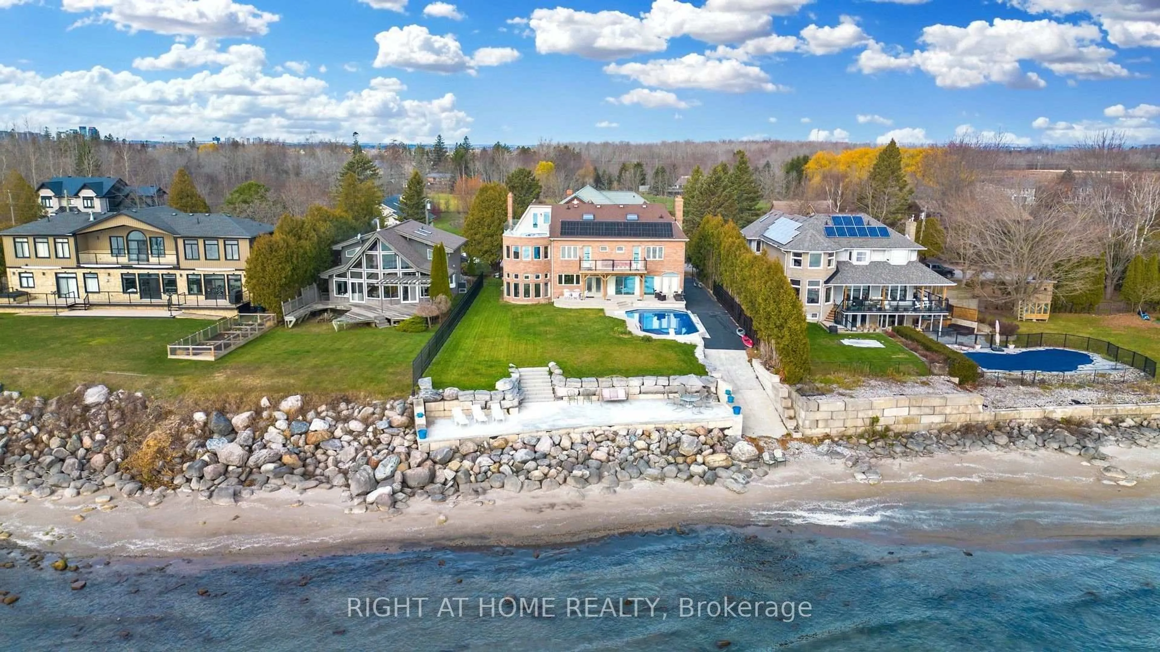 A pic from outside/outdoor area/front of a property/back of a property/a pic from drone, water/lake/river/ocean view for 26 Ontoro Blvd, Ajax Ontario L1Z 1X6