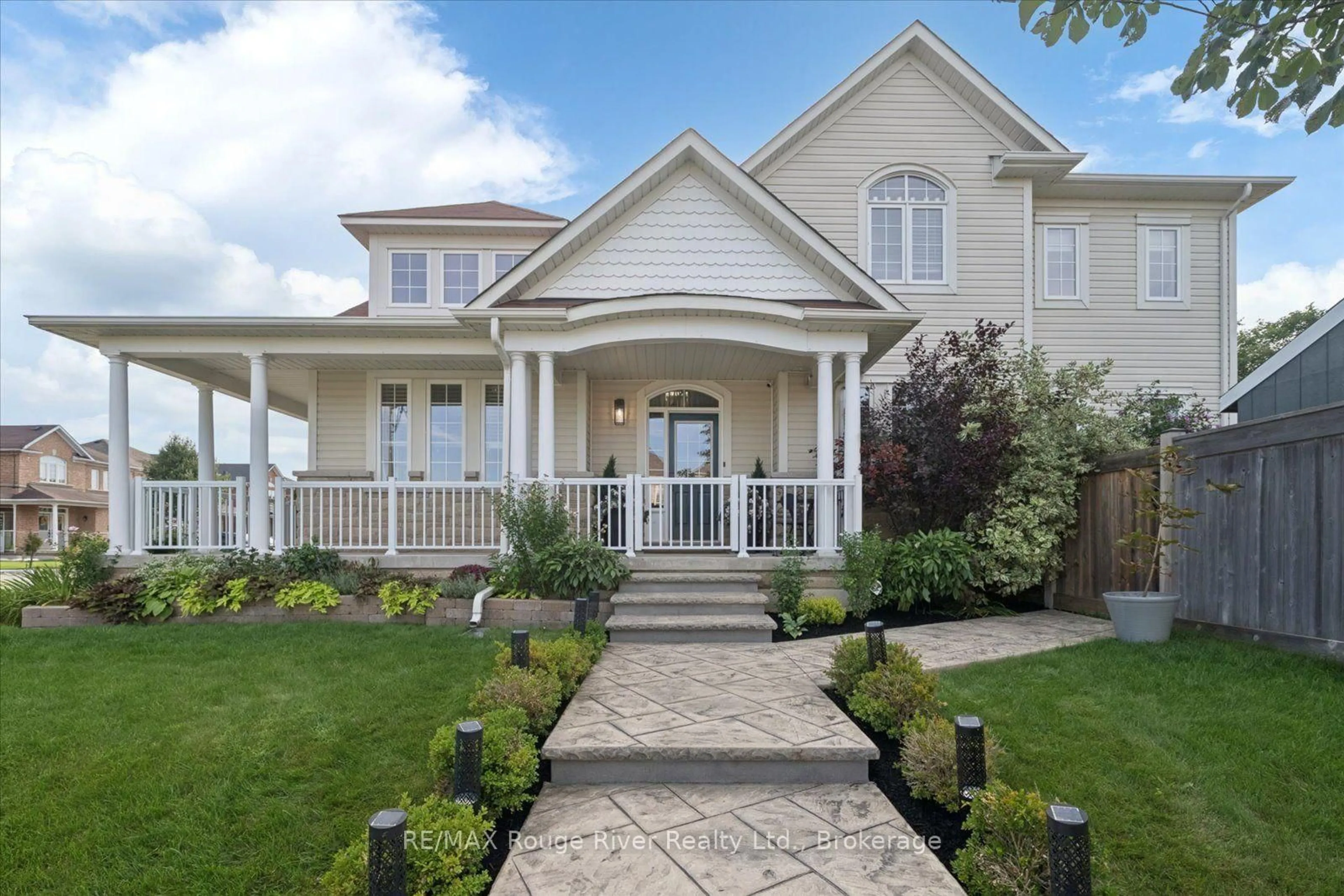 Home with vinyl exterior material, street for 14 Chiswick Ave, Whitby Ontario L1M 0E1