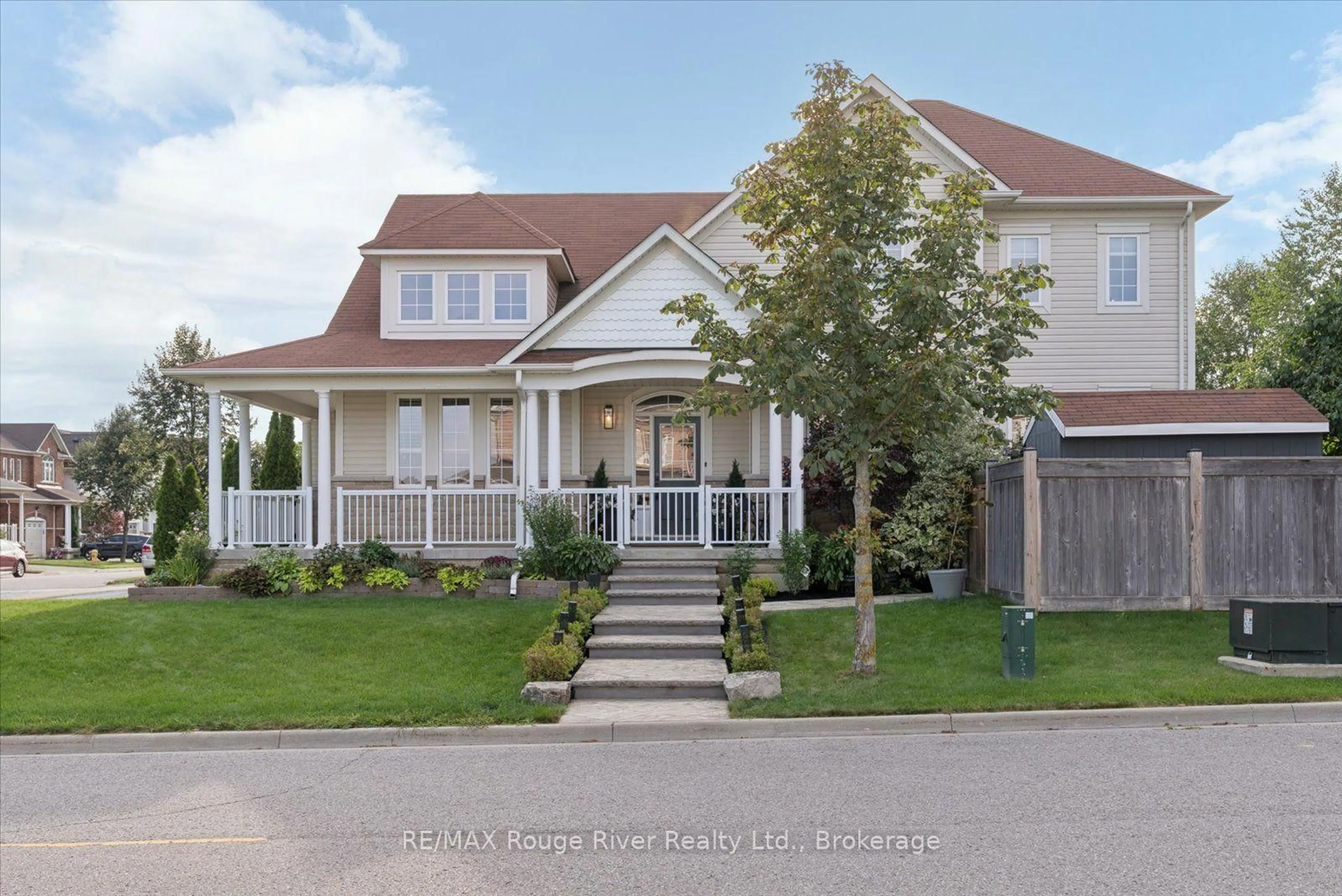 Home with vinyl exterior material, street for 14 Chiswick Ave, Whitby Ontario L1M 0E1