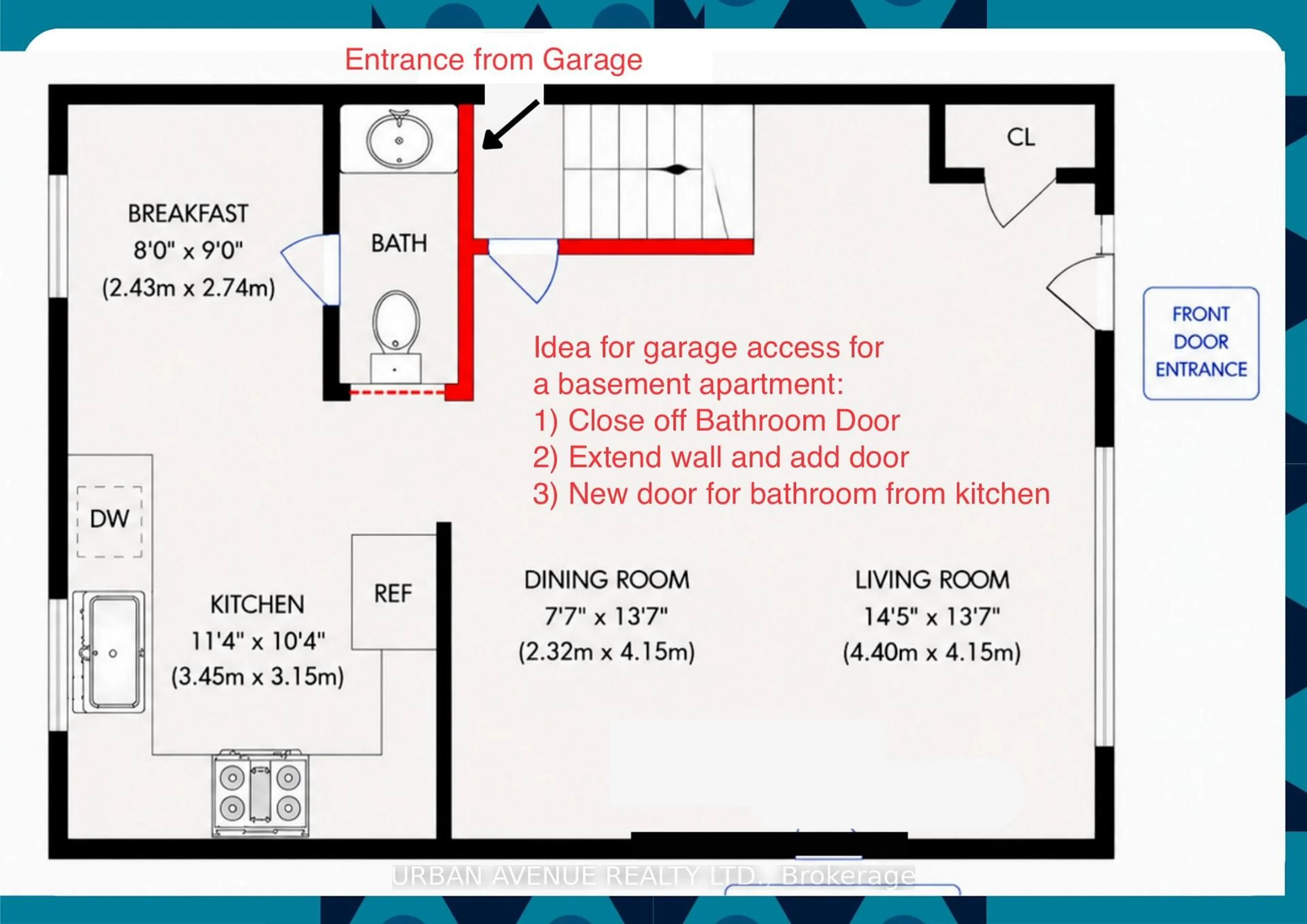 Floor plan for 1380 Linstead St, Oshawa Ontario L1K 2V4