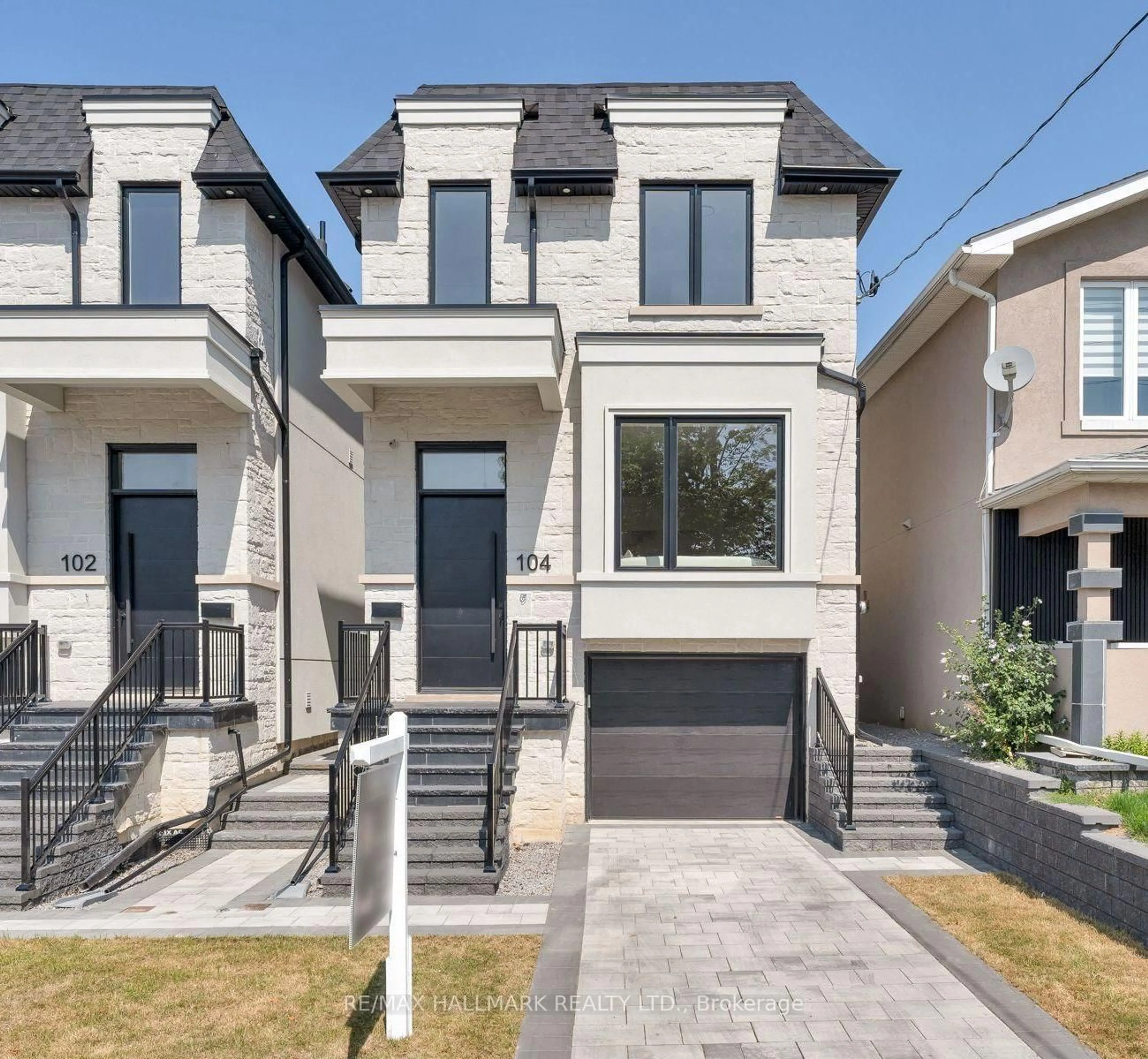 Home with brick exterior material, street for 104 Yardley Ave, Toronto Ontario M4B 2B1