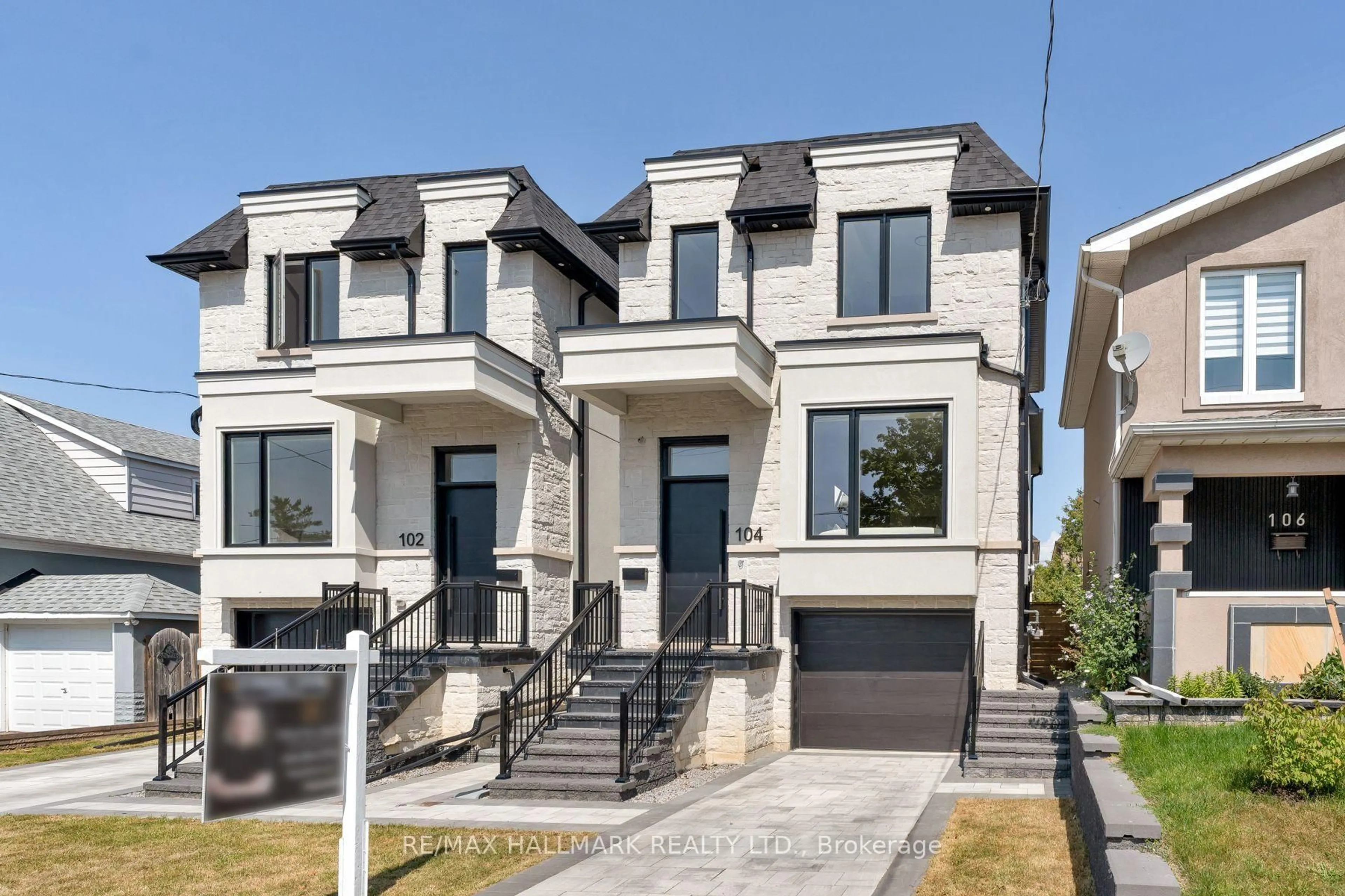 Home with brick exterior material, street for 104 Yardley Ave, Toronto Ontario M4B 2B1