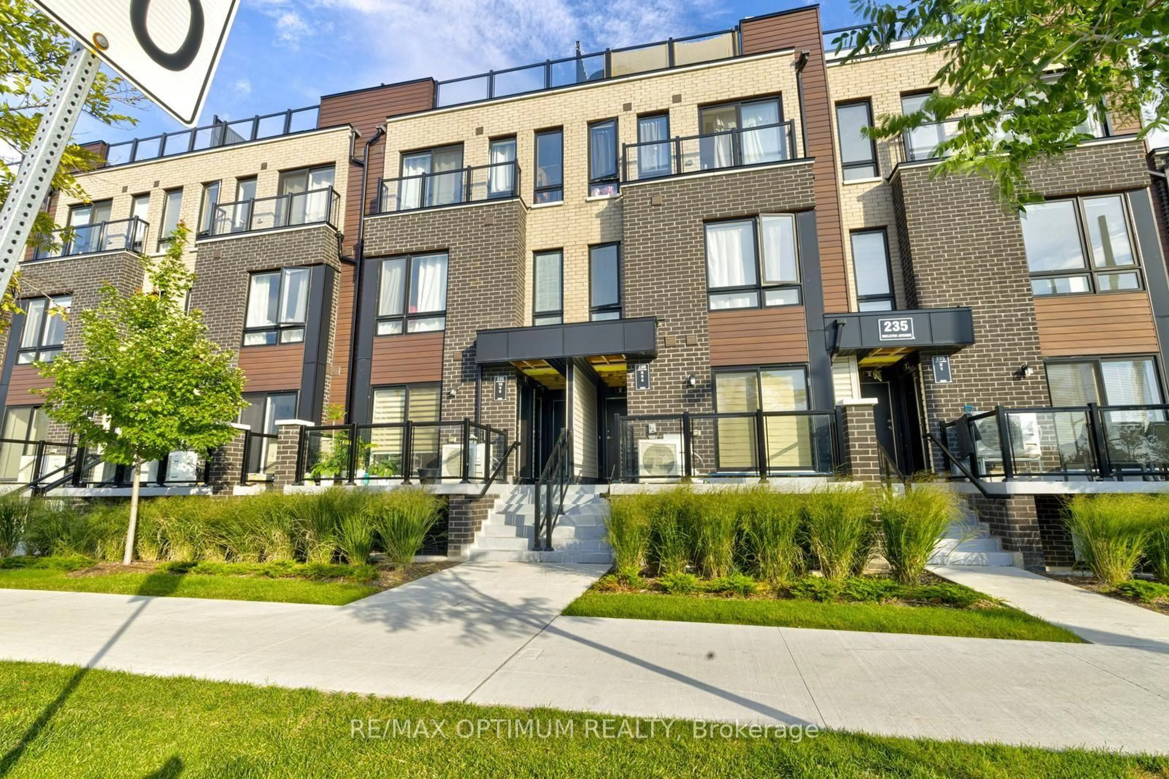 Home with brick exterior material, street for 235 Mclevin Ave #4, Toronto Ontario M1B 0E8