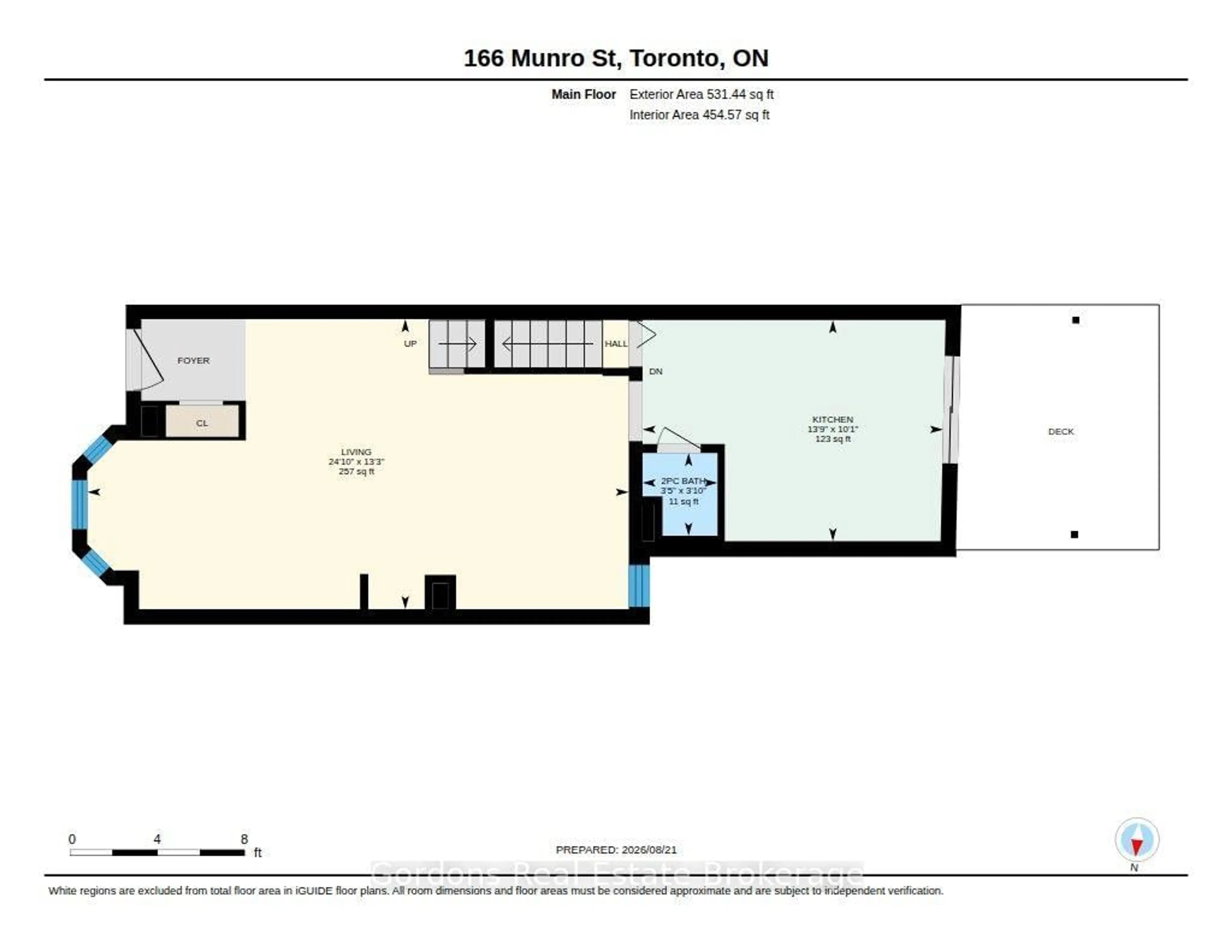 Floor plan for 166 Munro St, Toronto Ontario M4M 2B9