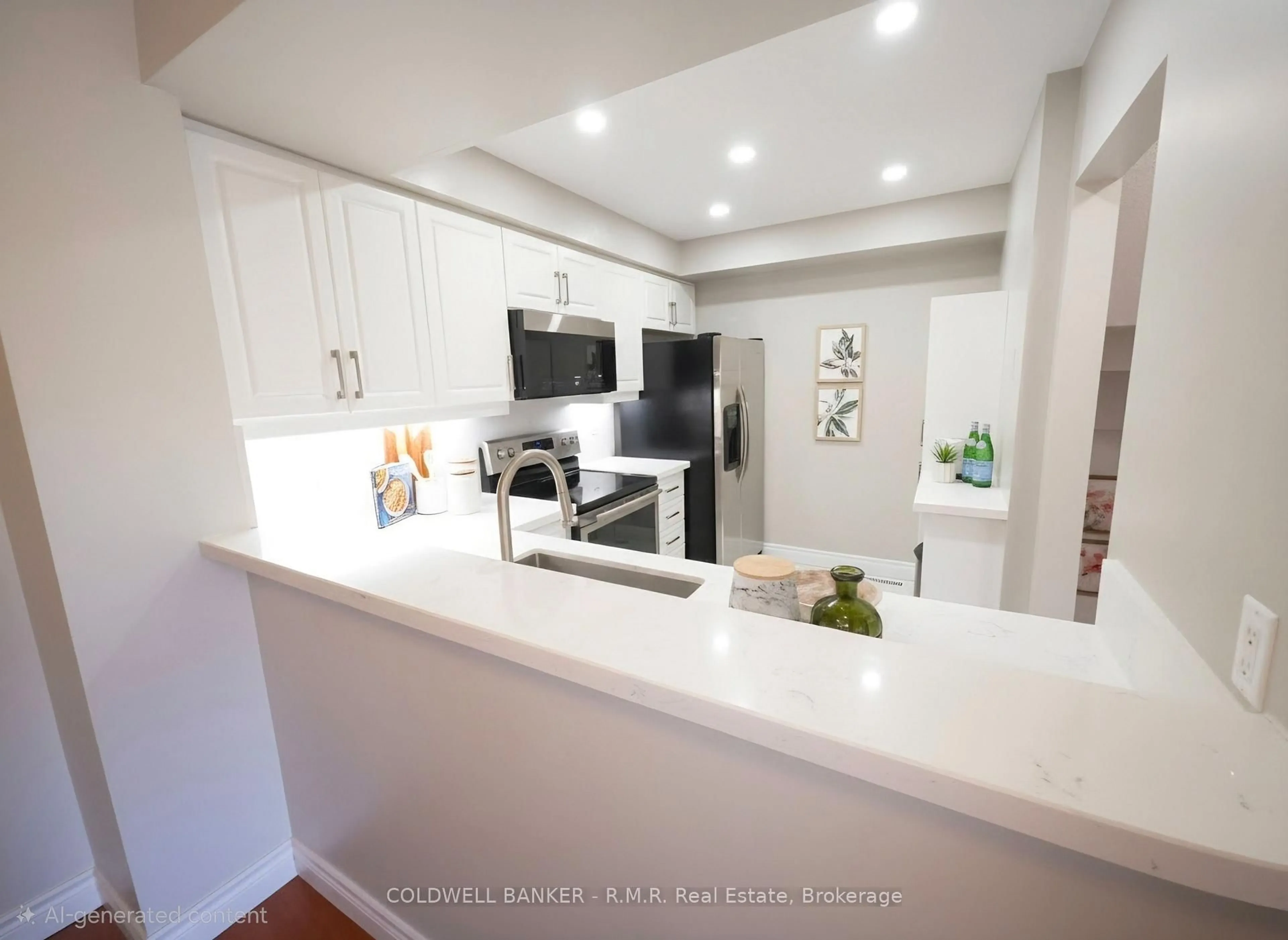 Open concept kitchen, ceramic/tile floor for 2 Hedge End Rd #59, Toronto Ontario M1B 5Z8