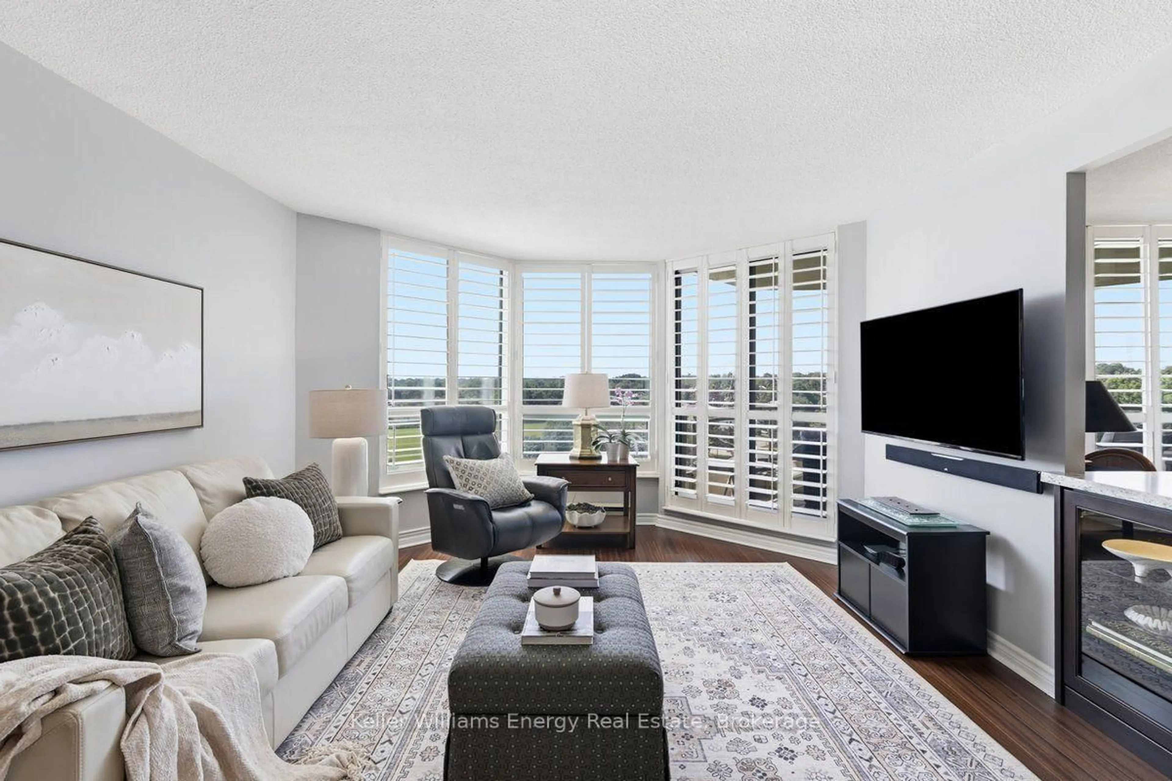 Living room with furniture, unknown for 700 Wilson Rd #806, Oshawa Ontario L1G 7T5