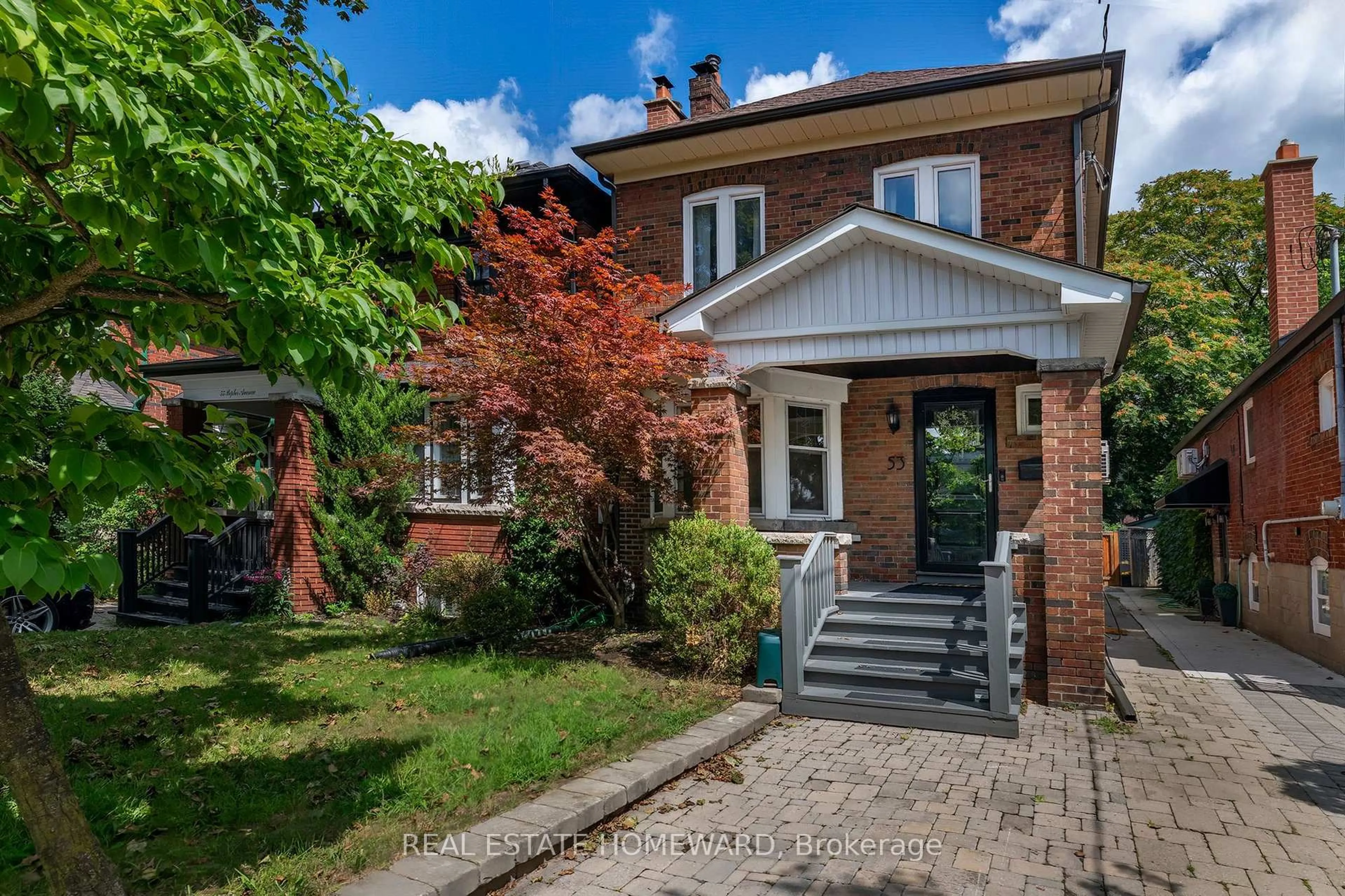 Home with brick exterior material, street for 53 Pepler Ave, Toronto Ontario M4J 2Y7