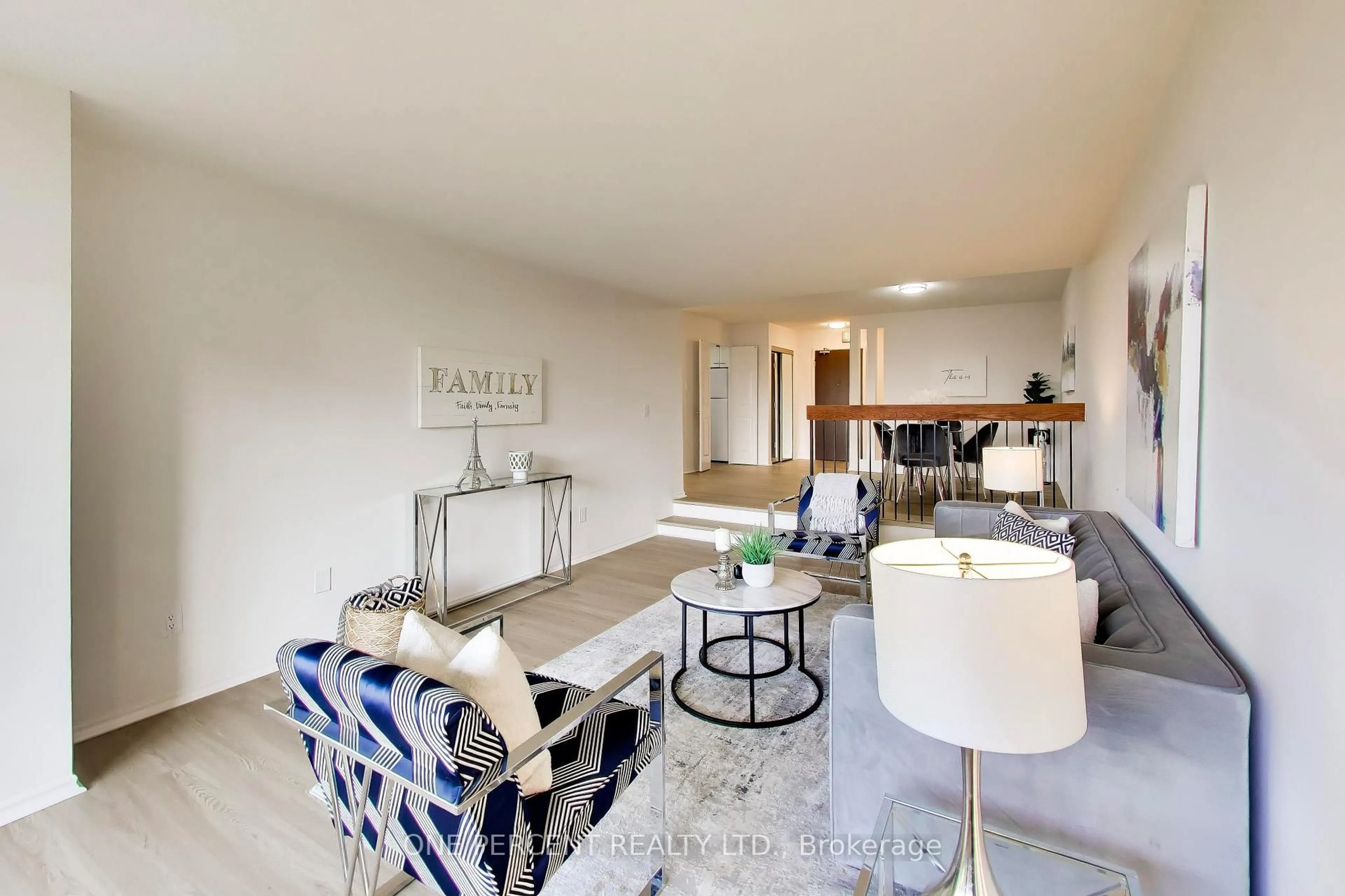 Living room with furniture, unknown for 2350 Bridletowne Circ #503, Toronto Ontario M1W 3E6