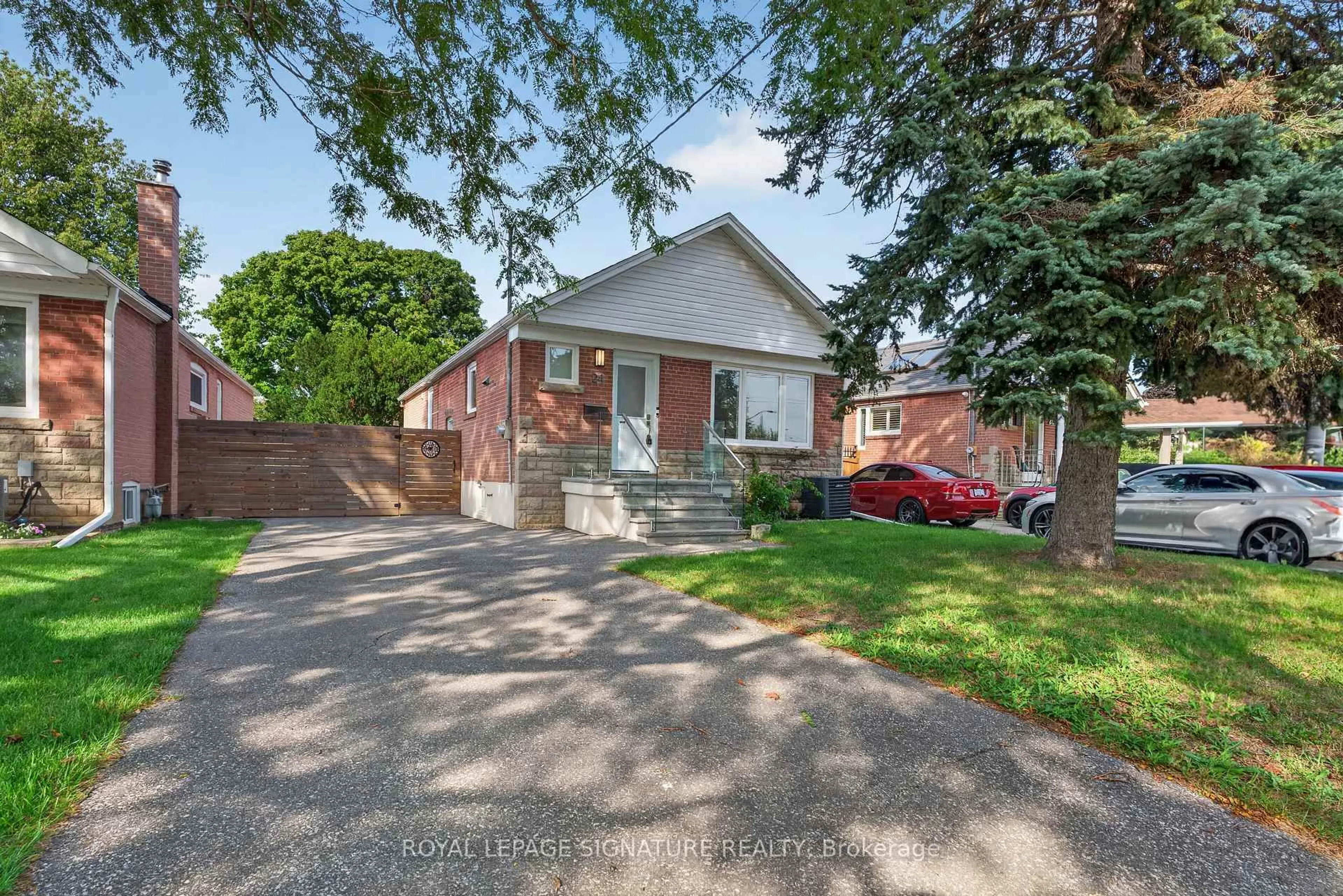 Home with brick exterior material, street for 24 Glenshaw Cres, Toronto Ontario M4B 2C9