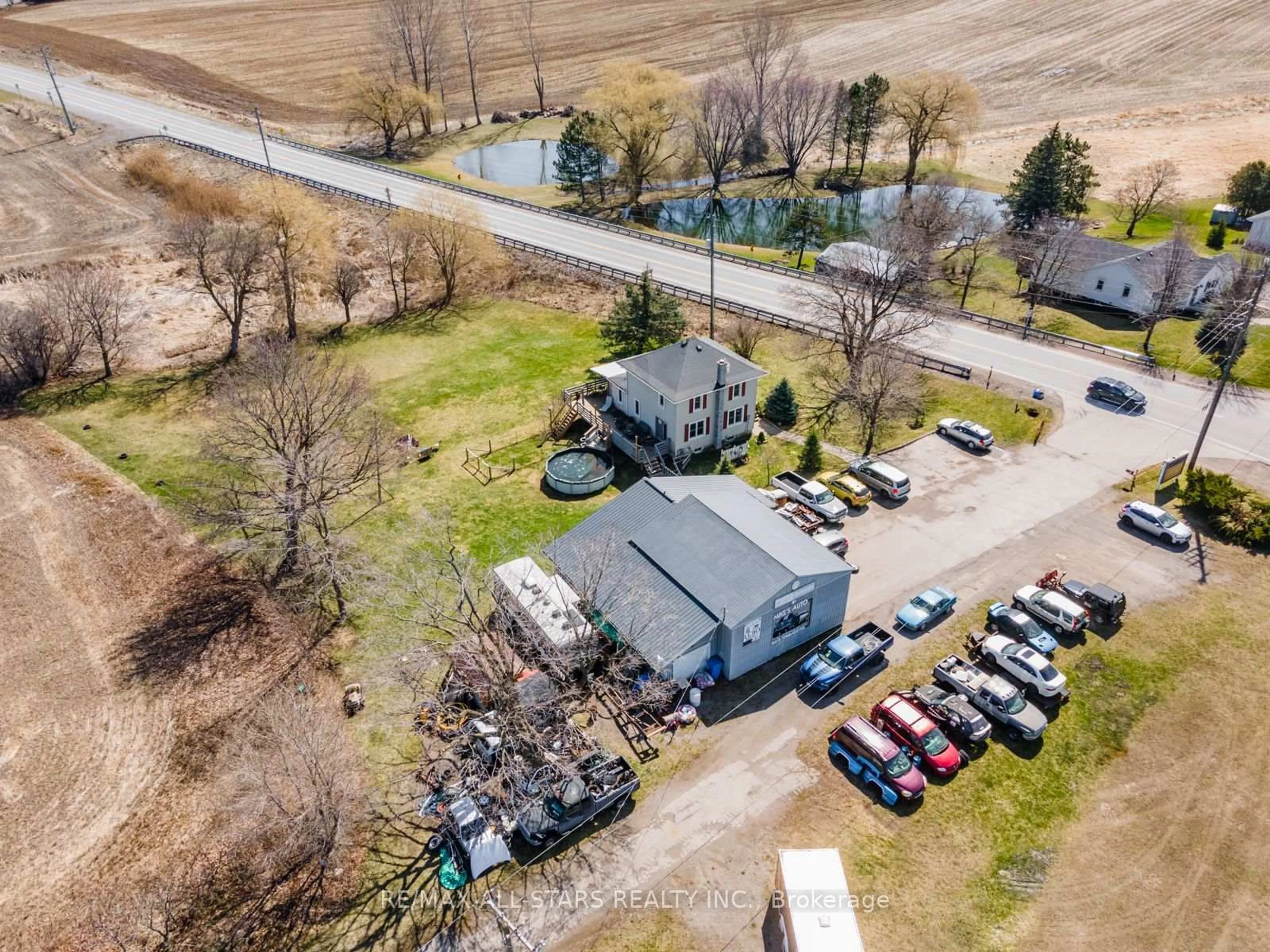 A pic from outside/outdoor area/front of a property/back of a property/a pic from drone, unknown for 14995 Regional Rd 57, Scugog Ontario L0B 1B0