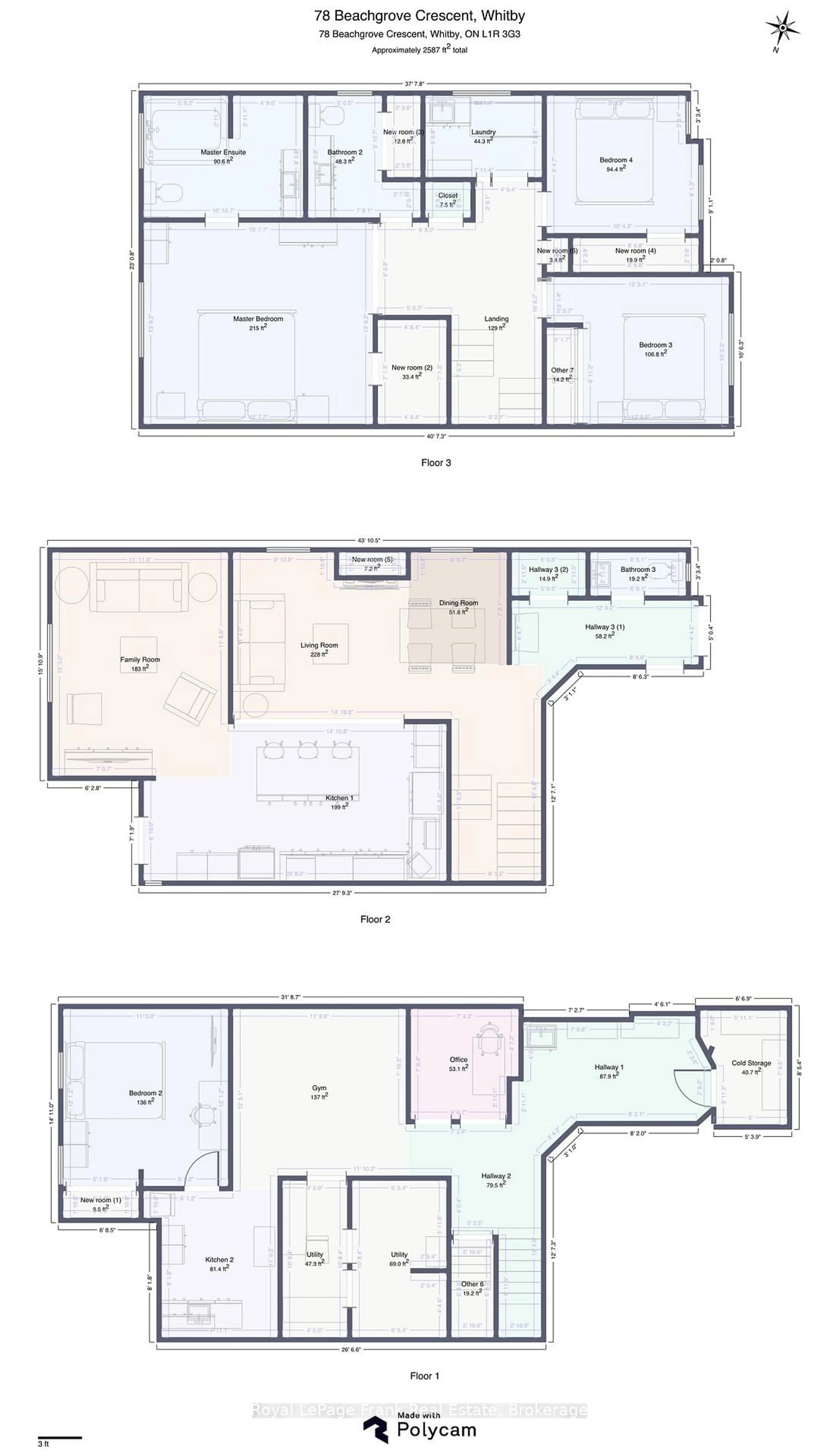 Floor plan for 78 Beachgrove Cres, Whitby Ontario L1R 3G3