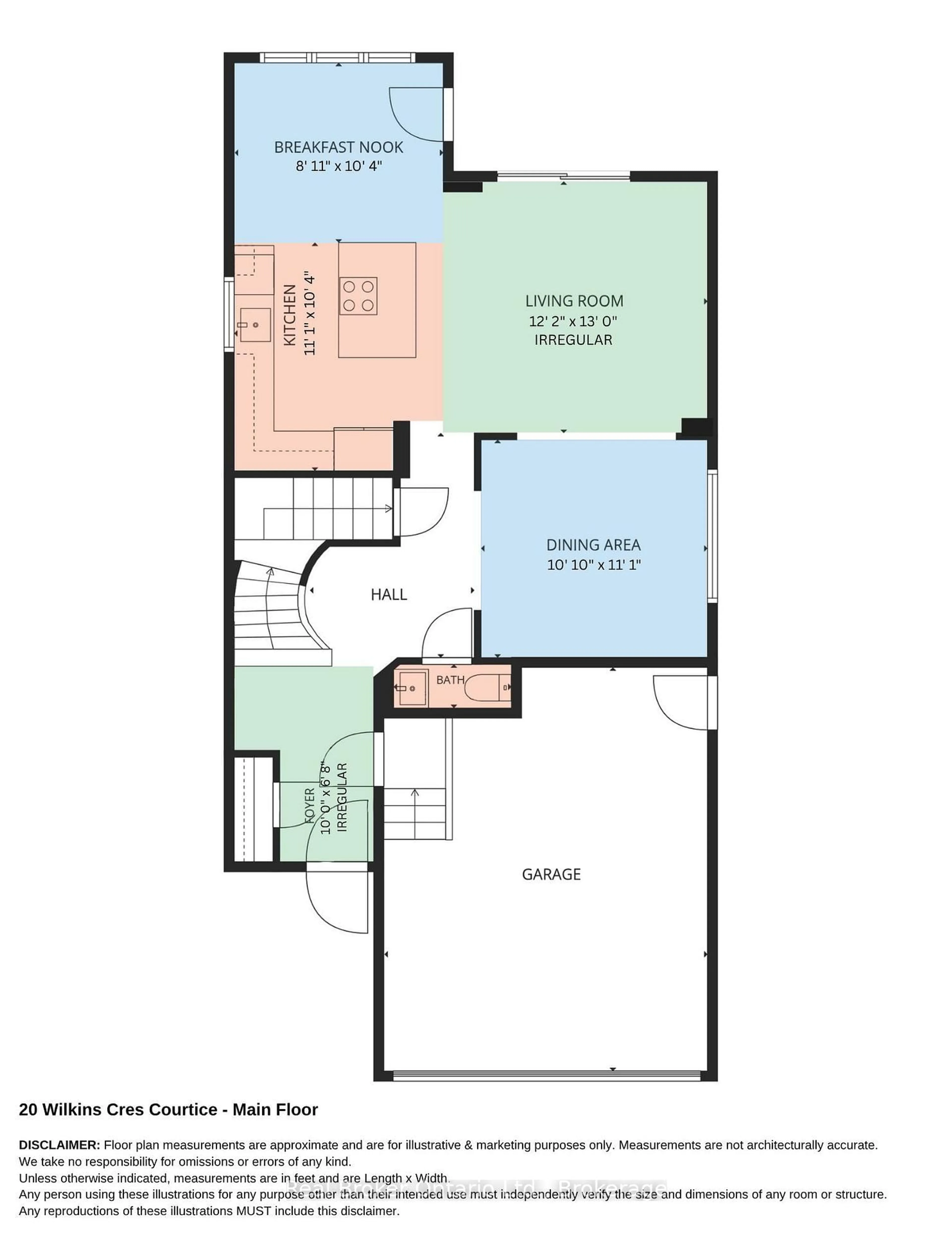 Floor plan for 20 Wilkins Cres, Clarington Ontario L1E 3B8