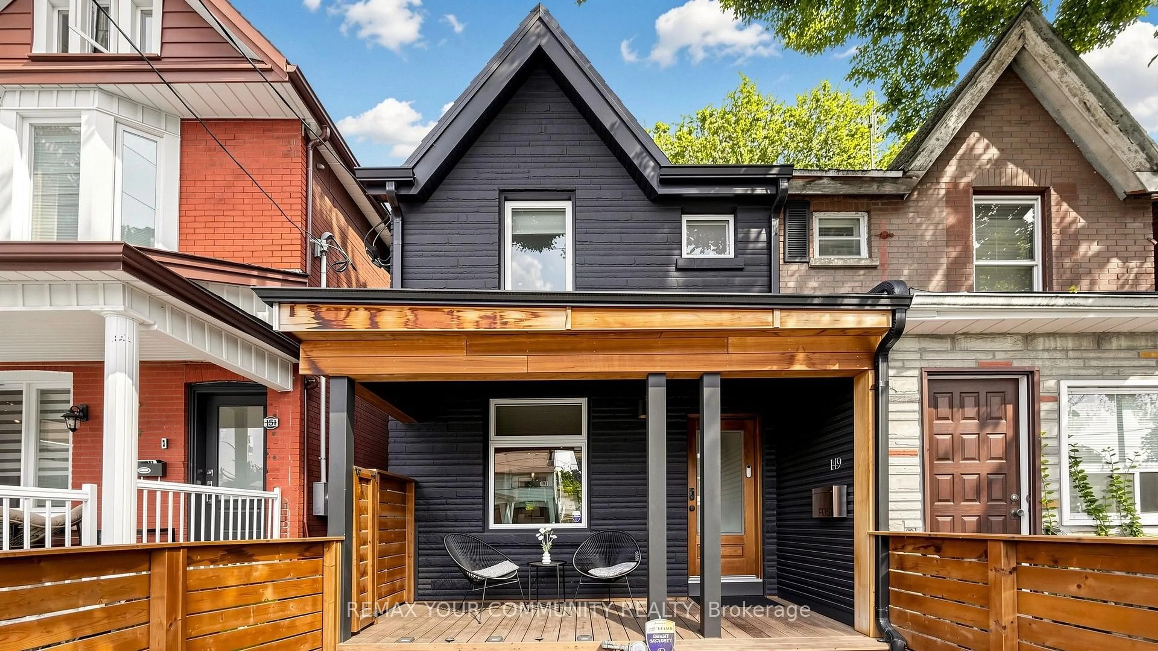 Home with brick exterior material, street for 149 Jones Ave, Toronto Ontario M4M 3A2