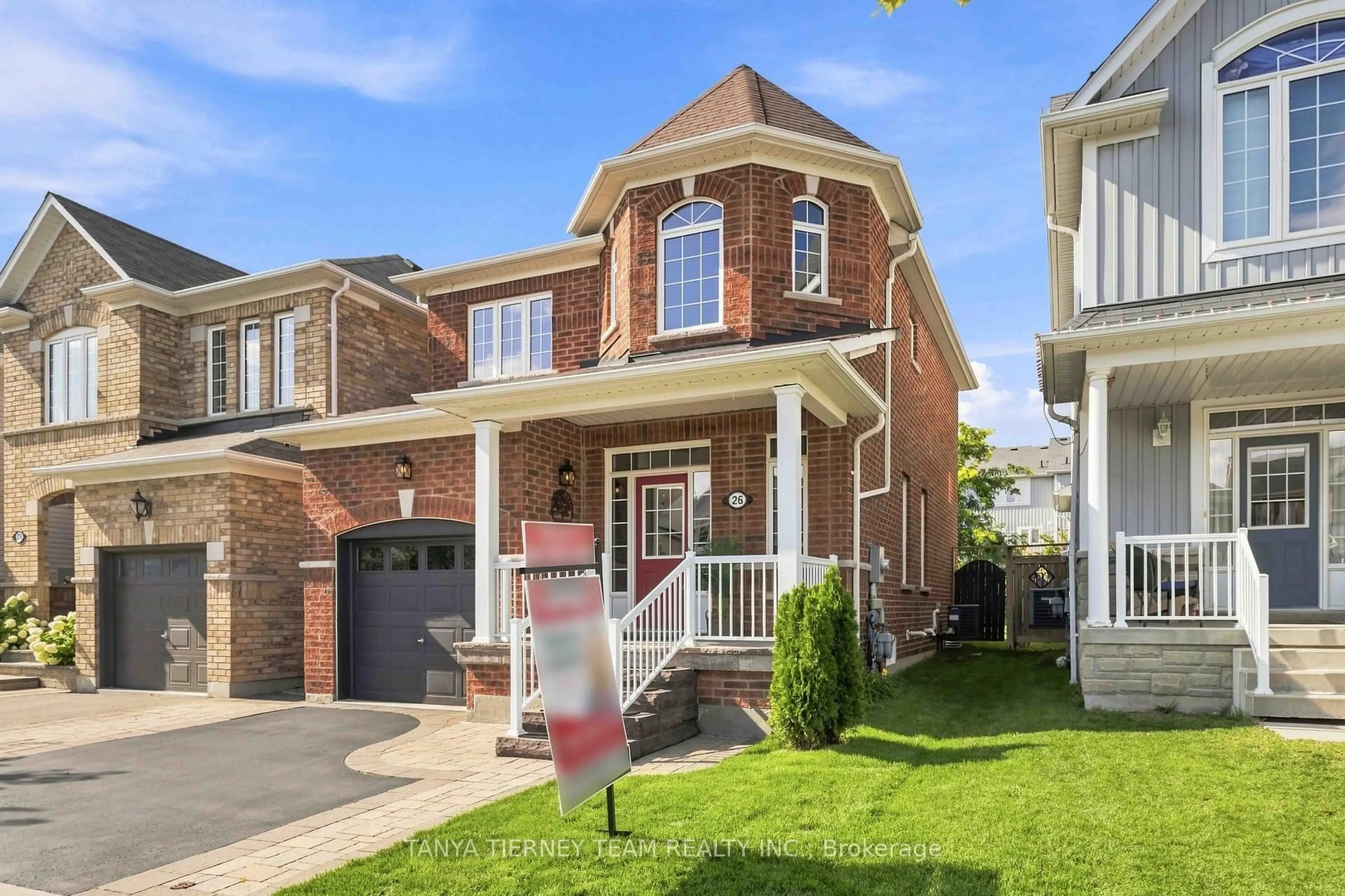 Home with brick exterior material, street for 26 Chiswick Ave, Whitby Ontario L1M 0E1