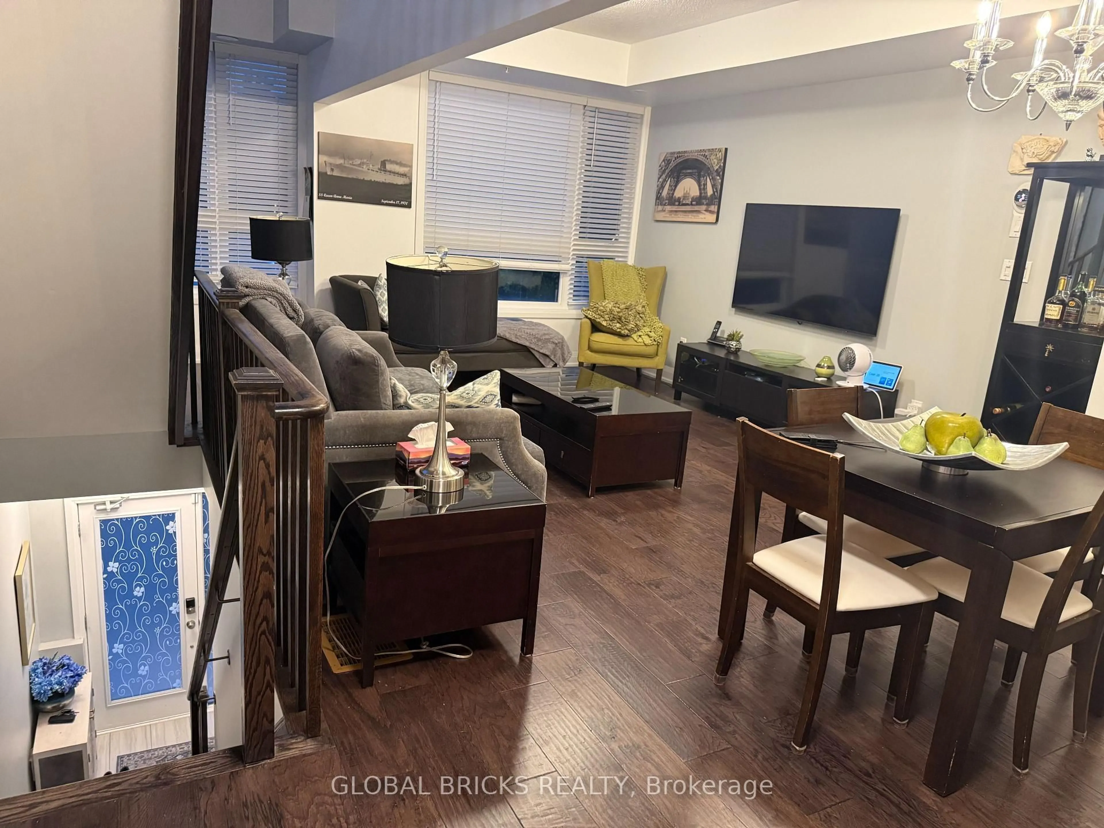 Living room with furniture, wood/laminate floor for 1870 Altona Rd ##38, Pickering Ontario L1V 0E4