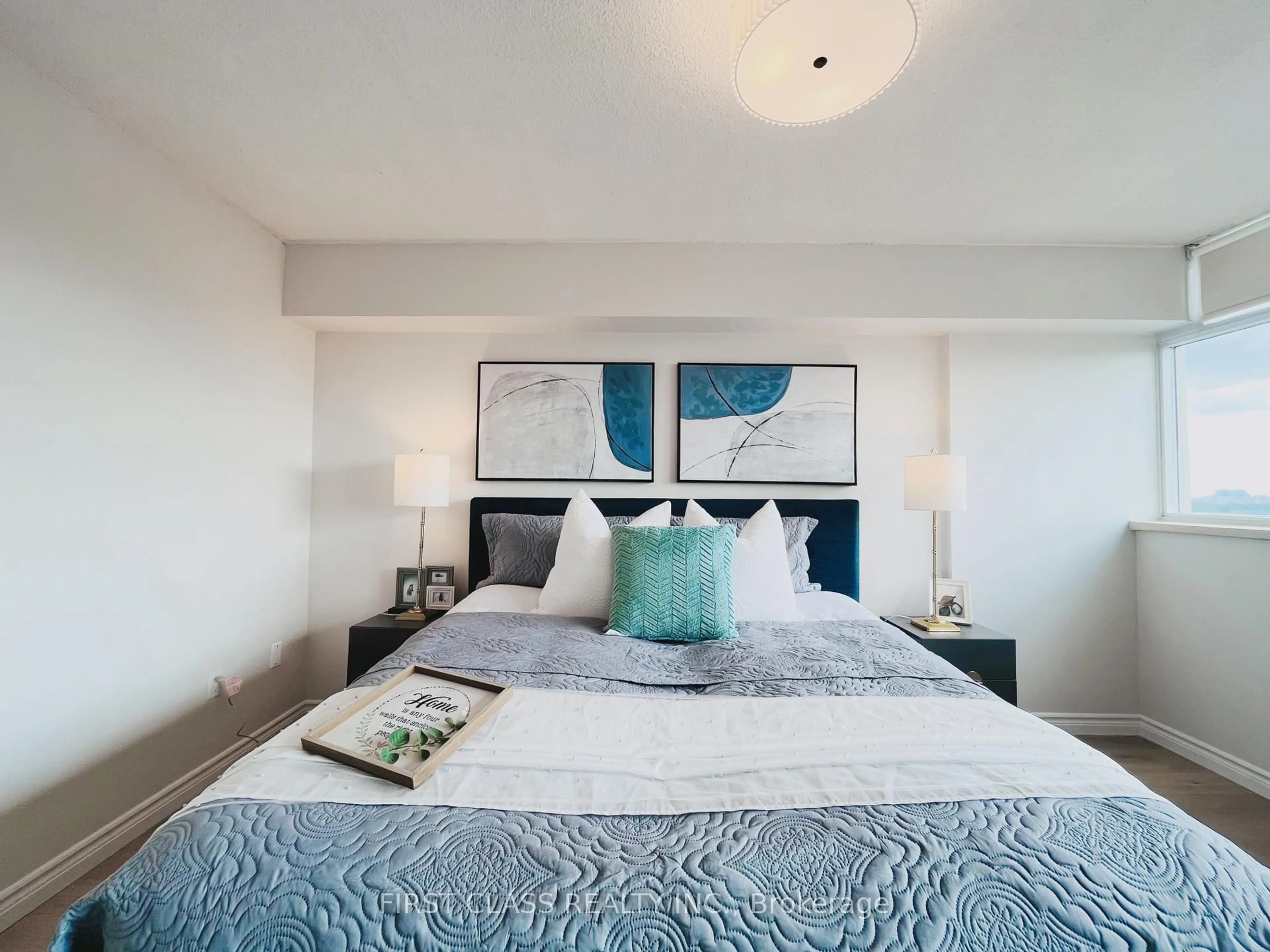 Bedroom with bed, unknown for 25 Silver Springs Blvd #1701, Toronto Ontario M1V 1M9