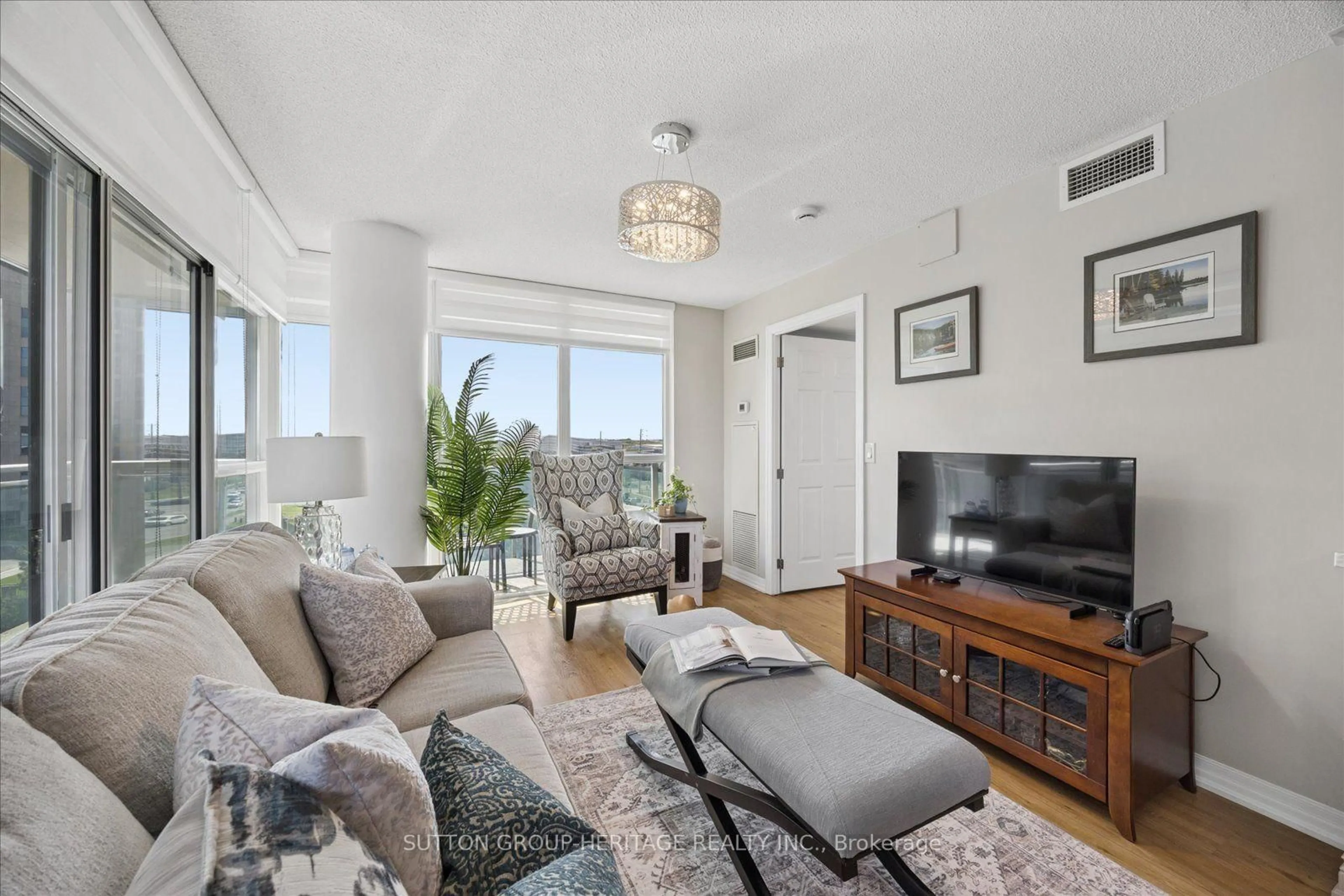 Living room with furniture, unknown for 1600 Charles St #603, Whitby Ontario L1N 0G4