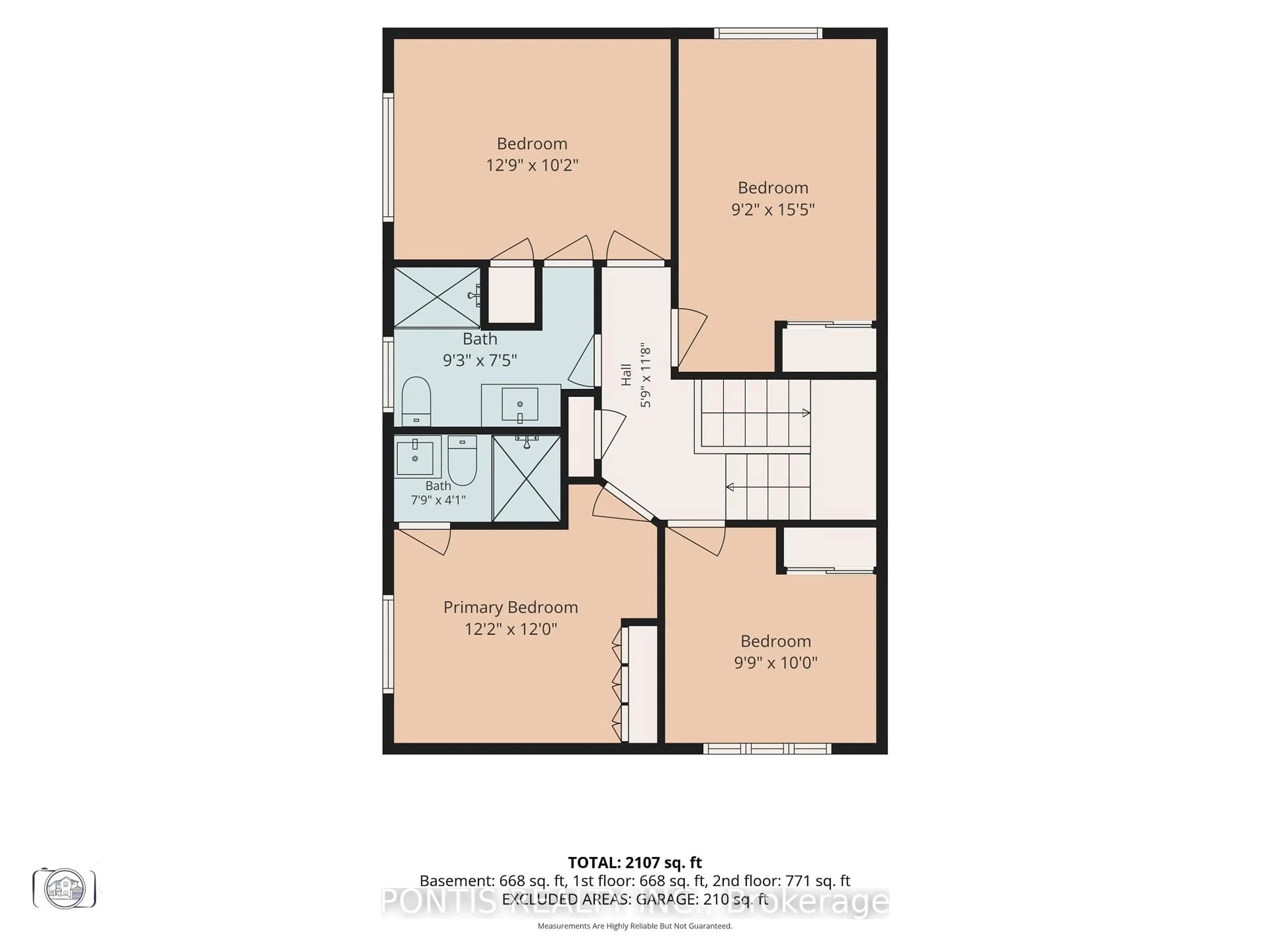 Floor plan for 756 Cobblers Crt, Pickering Ontario L1V 2Z3