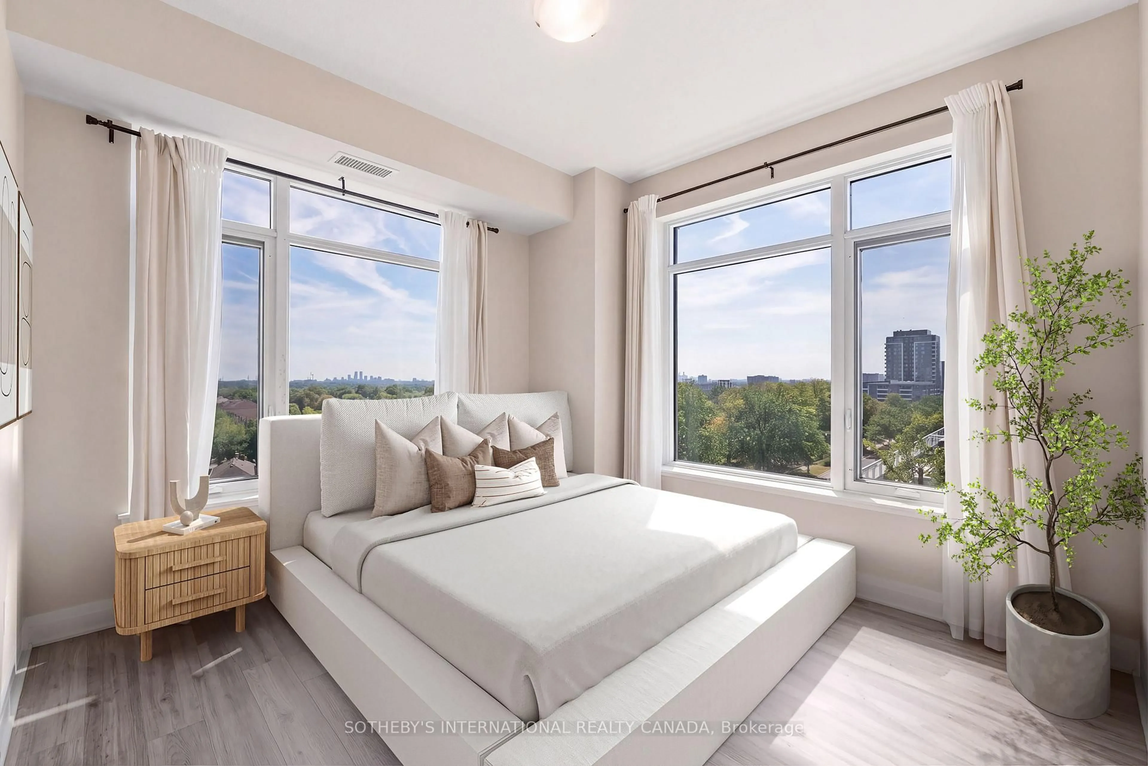 Bedroom with bed, unknown for 3220 Sheppard Ave #809, Toronto Ontario M1T 0B7