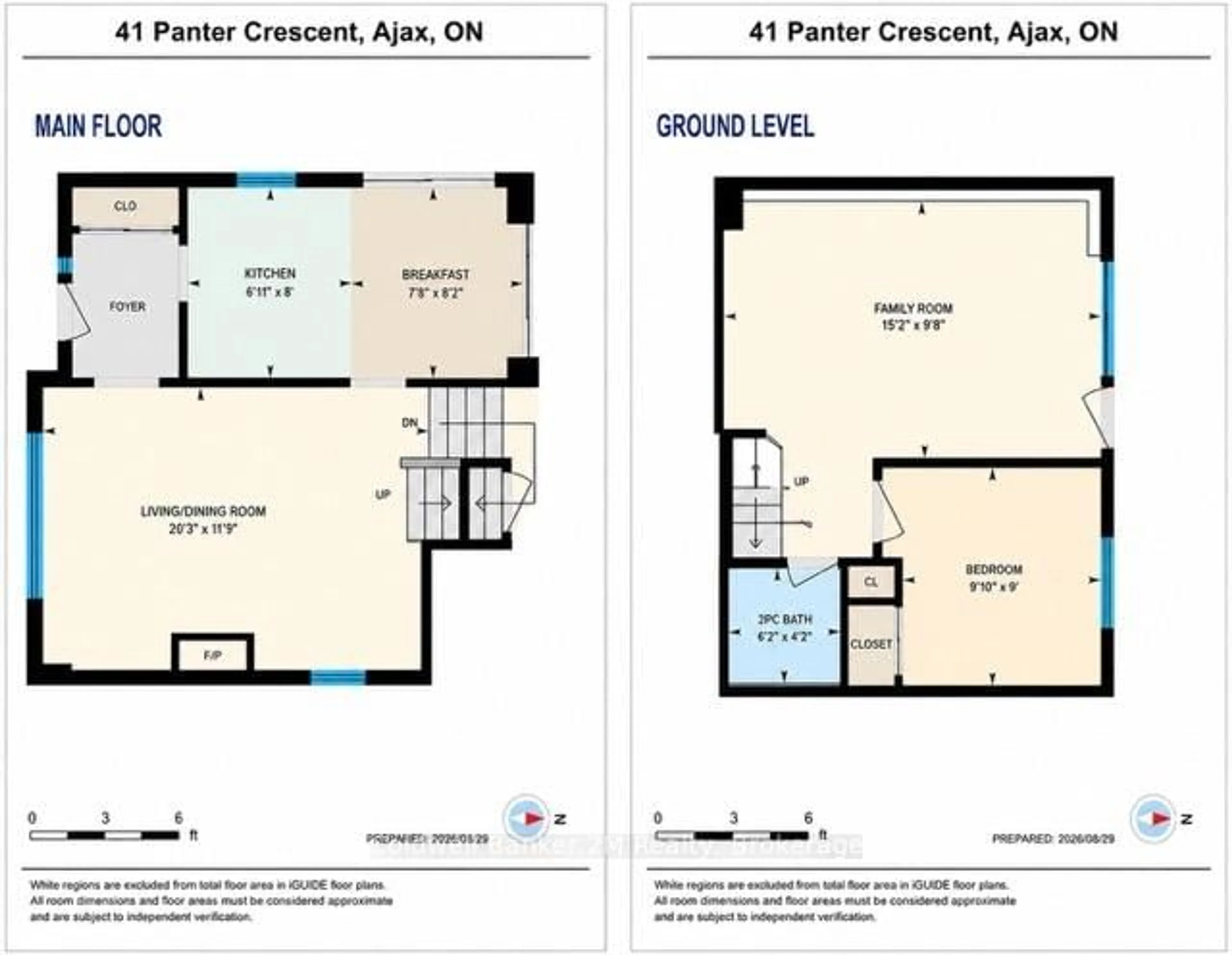 Floor plan for 41 Panter Cres, Ajax Ontario L1S 3T4