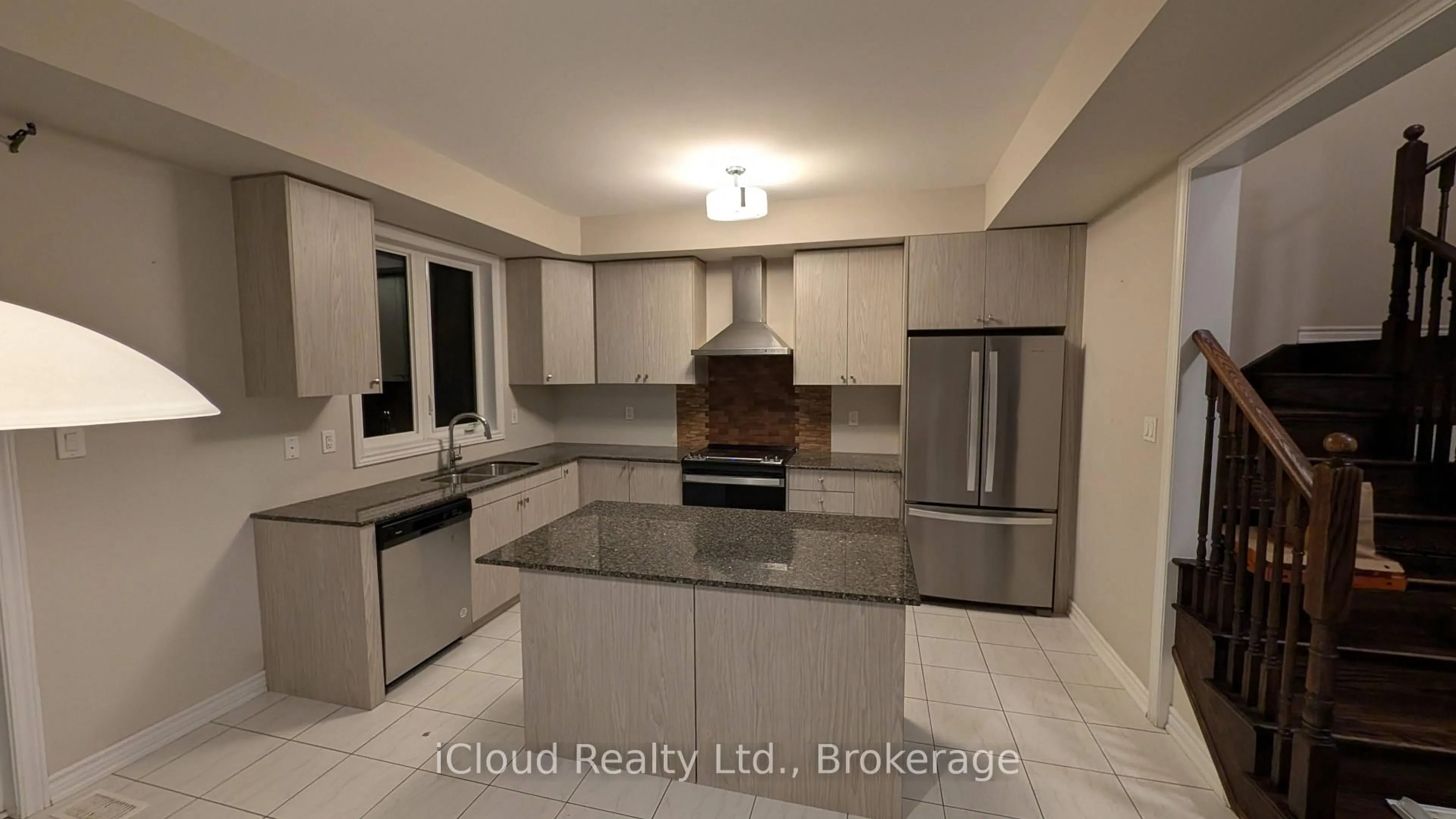 Open concept kitchen, ceramic/tile floor for 73 Douet Lane, Ajax Ontario L1Z 0V4