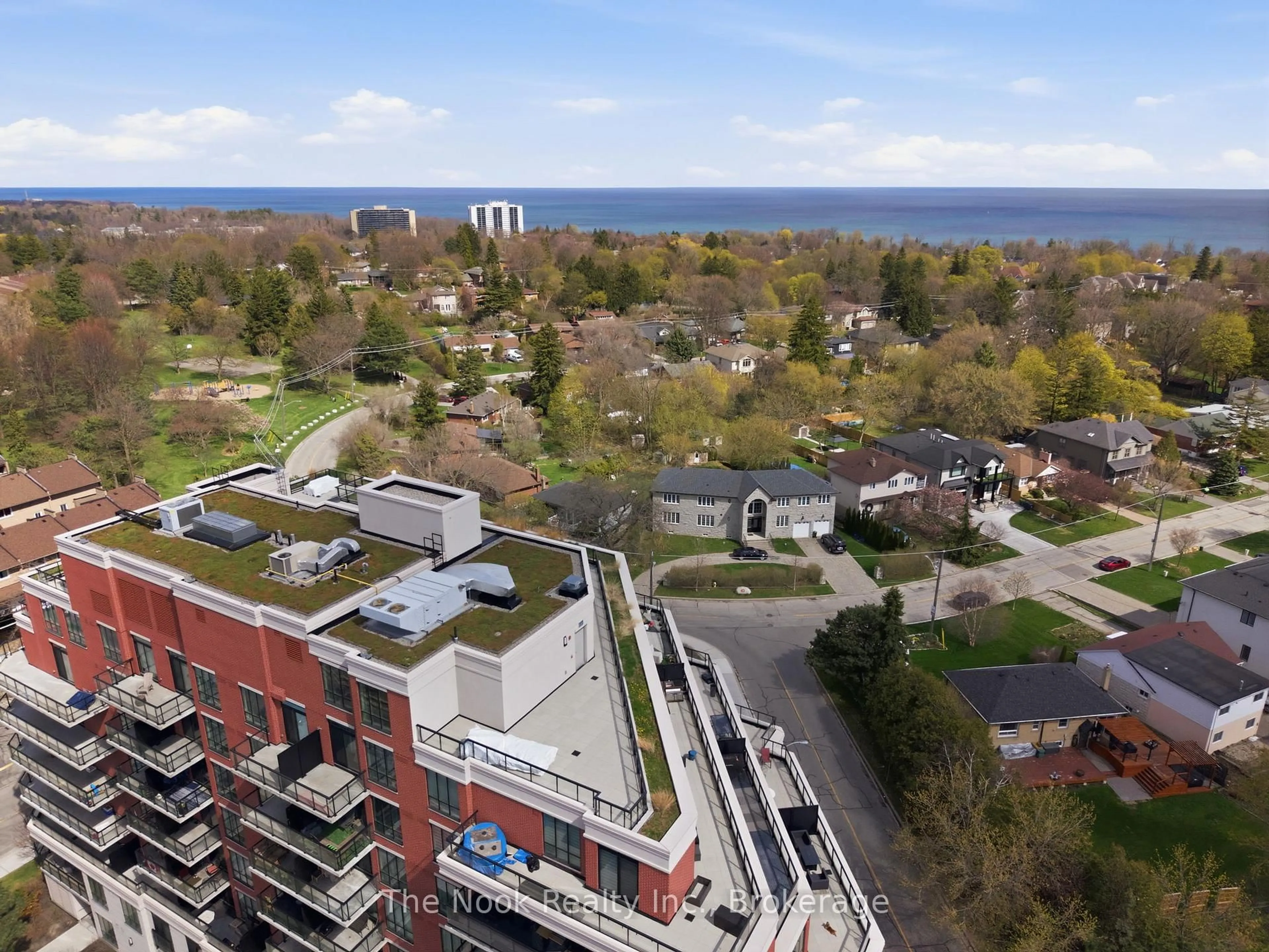 A pic from outside/outdoor area/front of a property/back of a property/a pic from drone, city buildings view from balcony for 3655 Kingston Rd #609, Toronto Ontario M1M 1S2