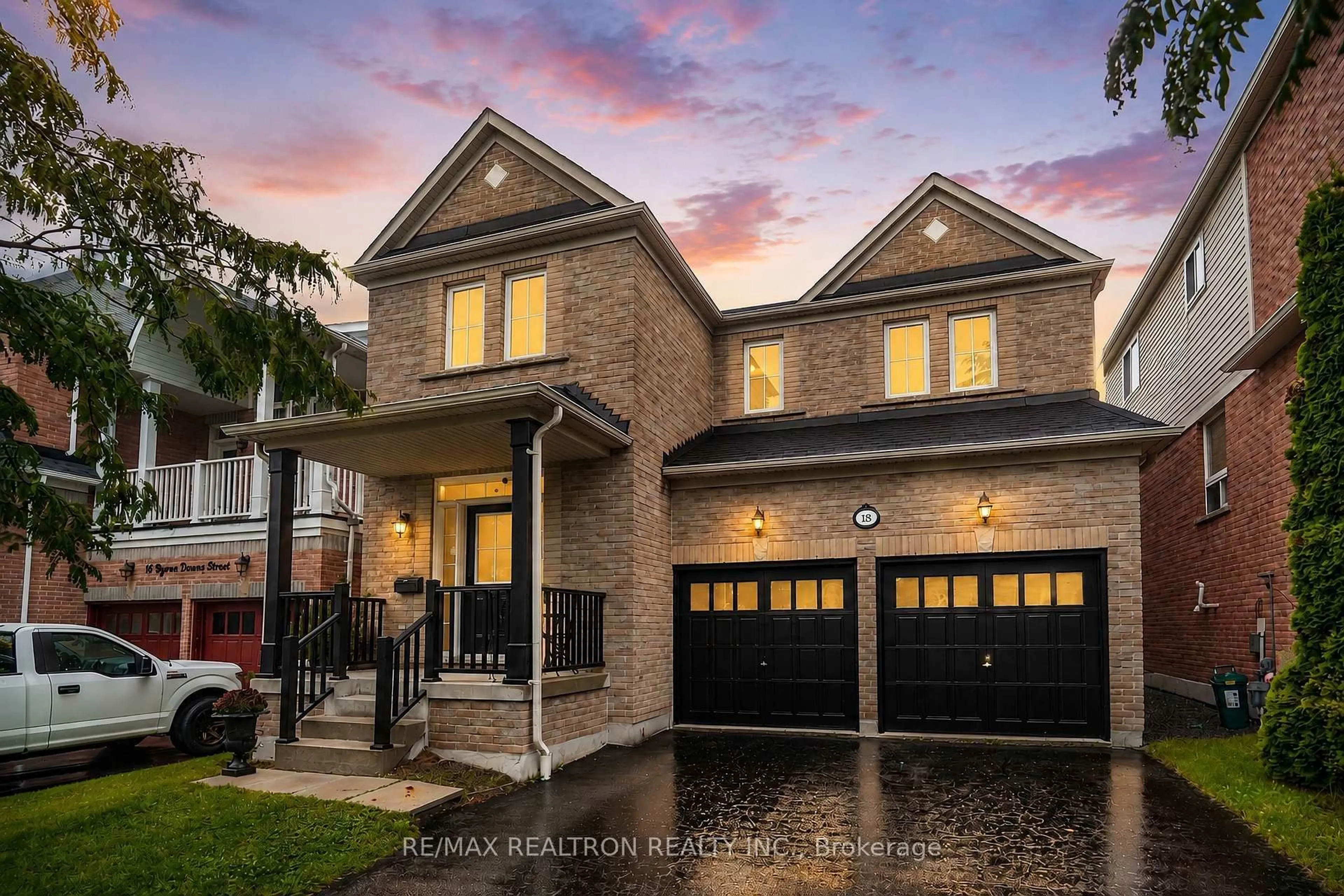 Home with brick exterior material, street for 18 Byram Downs St, Ajax Ontario L1Z 1R5