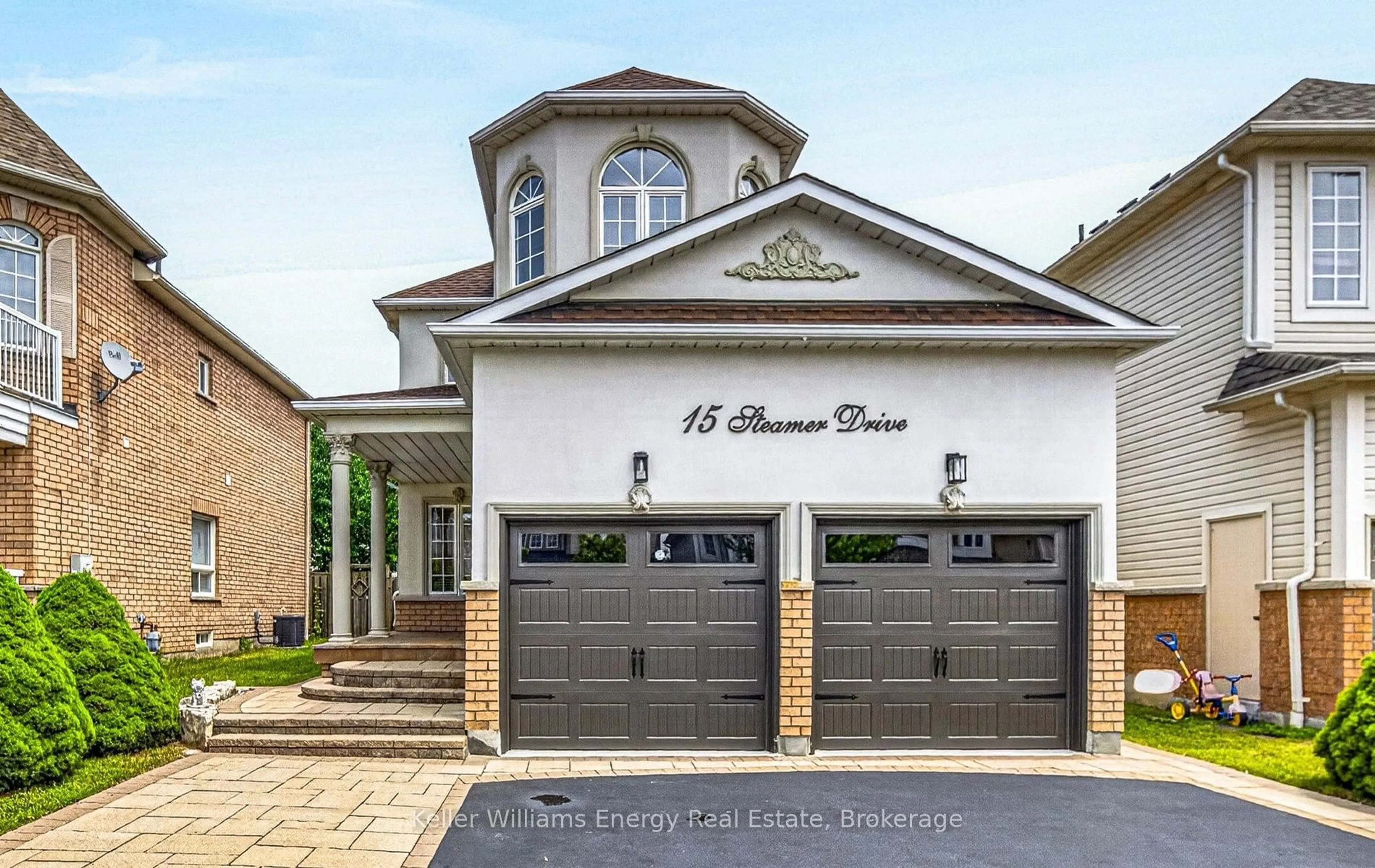 Home with brick exterior material, street for 15 Steamer Dr, Whitby Ontario L1N 9X6