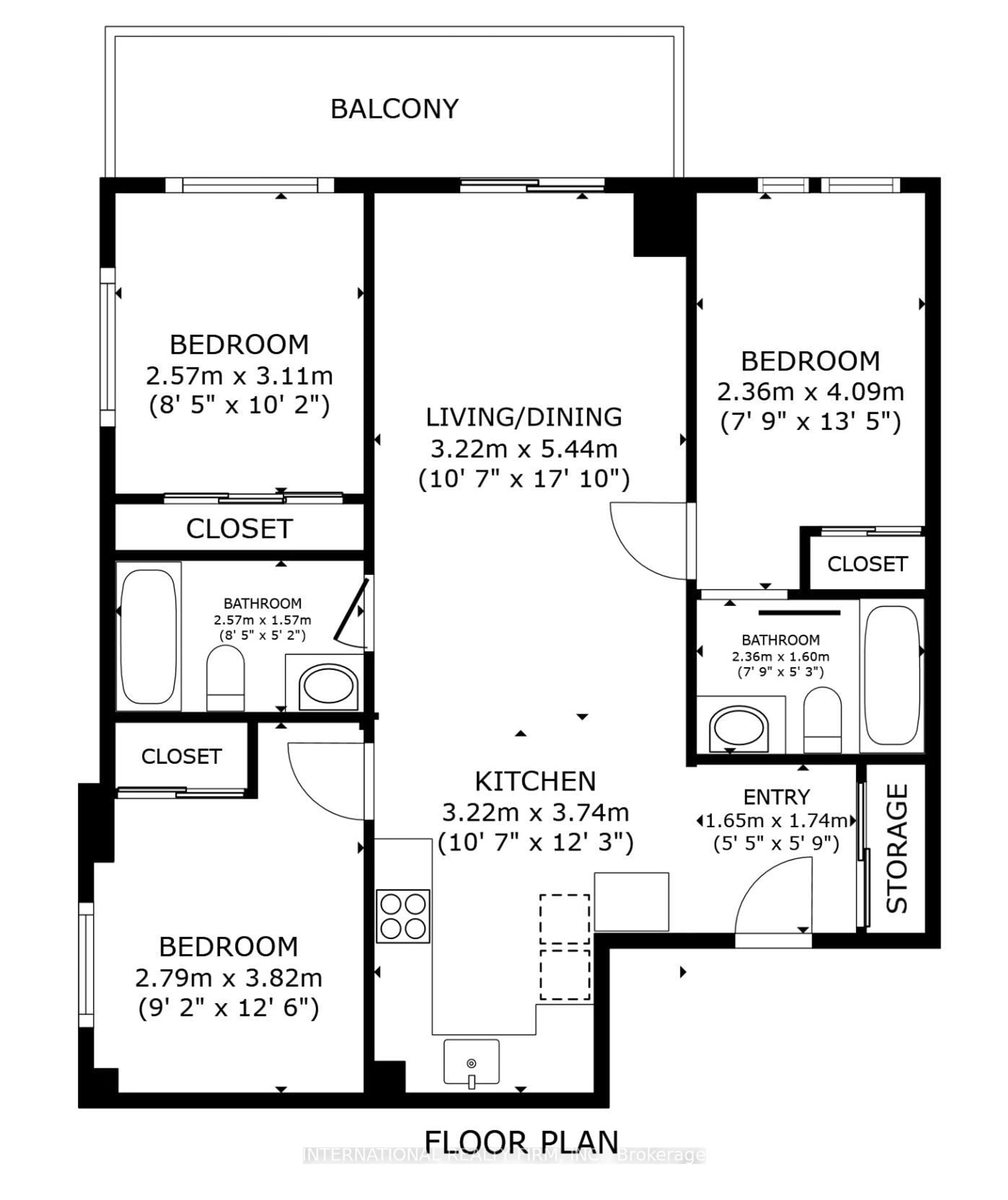 Floor plan for 22 East Haven Dr #812, Toronto Ontario M1N 0B4