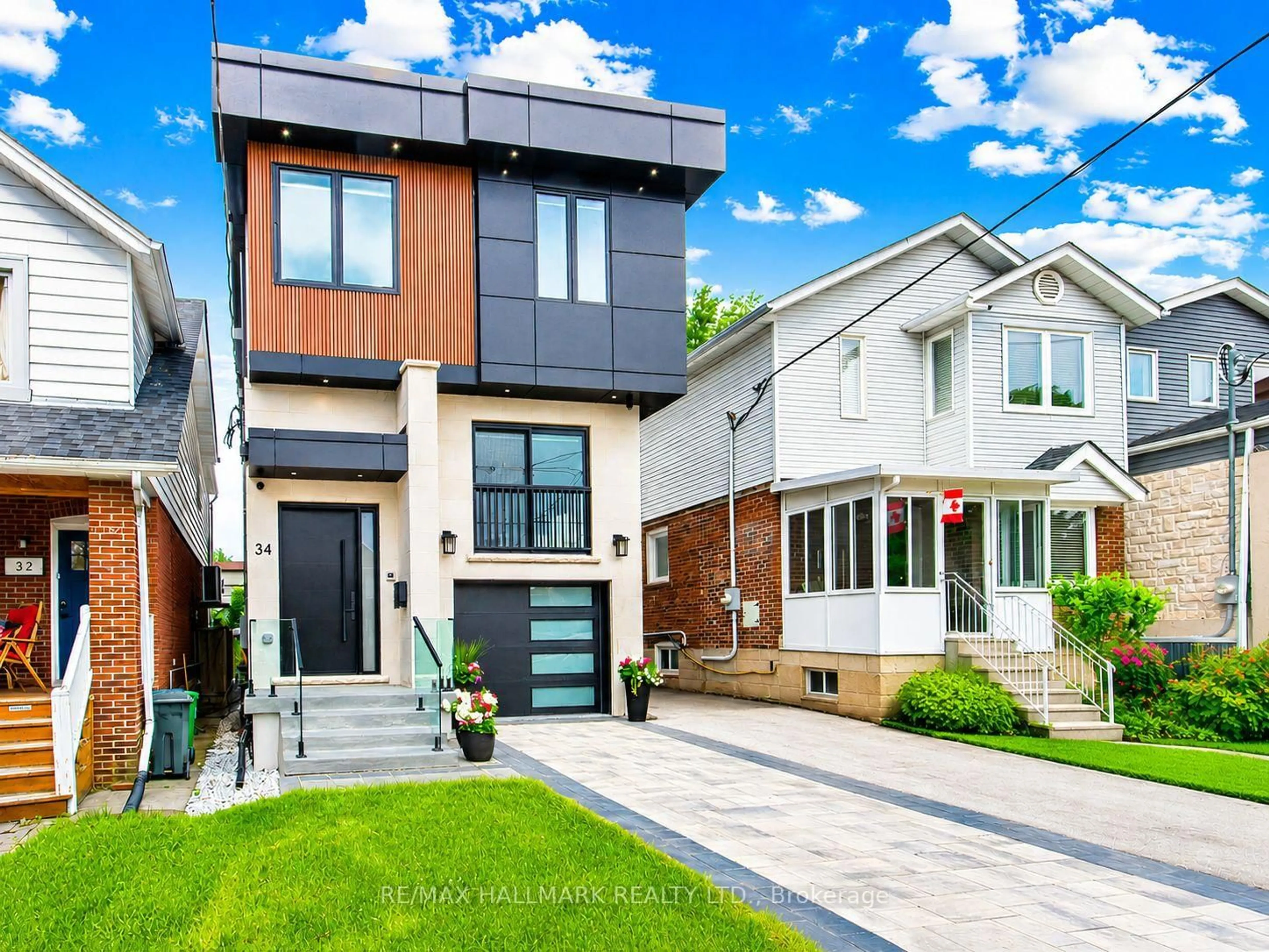 Home with brick exterior material, street for 34 Roosevelt Rd, Toronto Ontario M4J 4T6