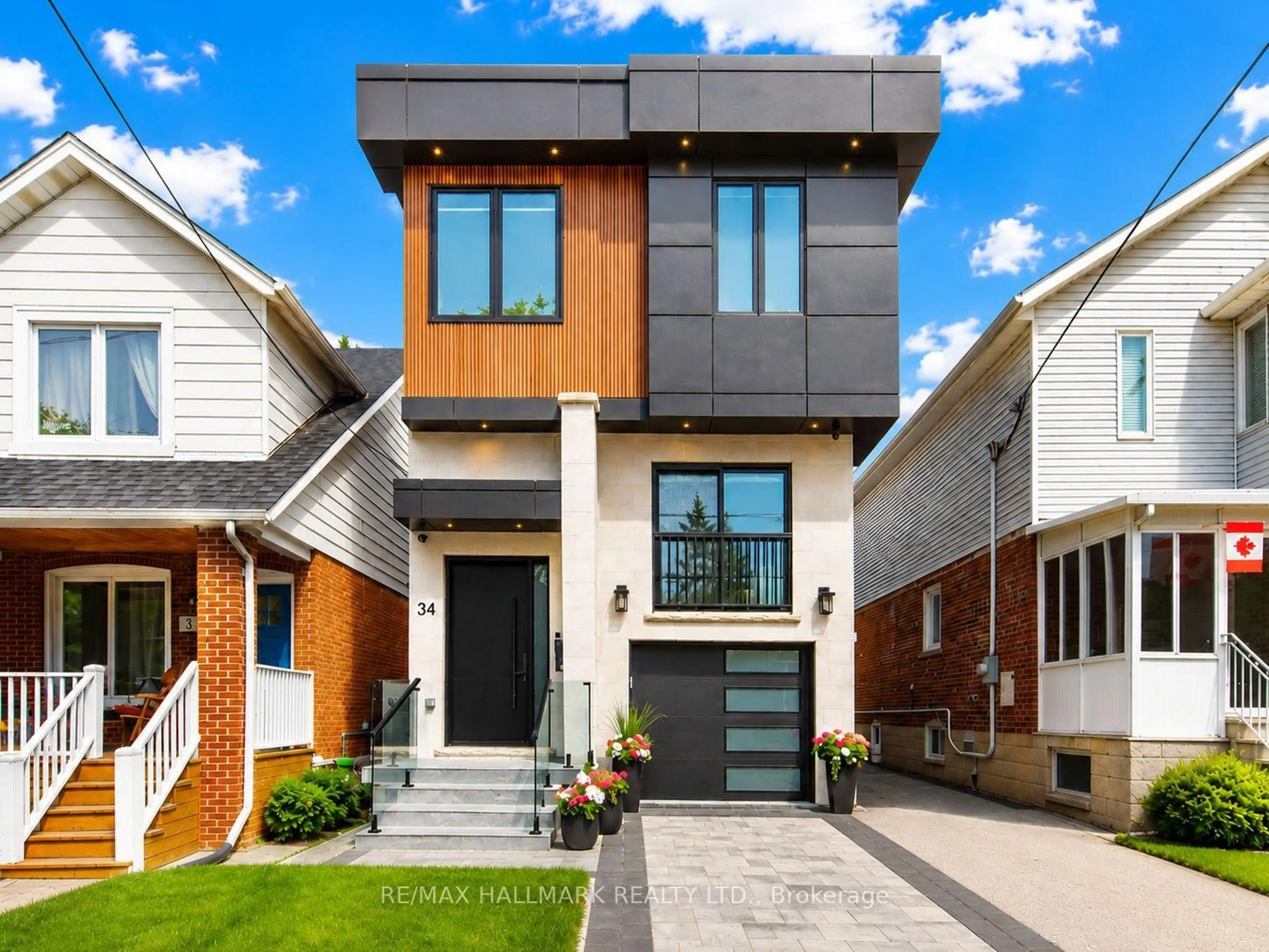Home with brick exterior material, street for 34 Roosevelt Rd, Toronto Ontario M4J 4T6