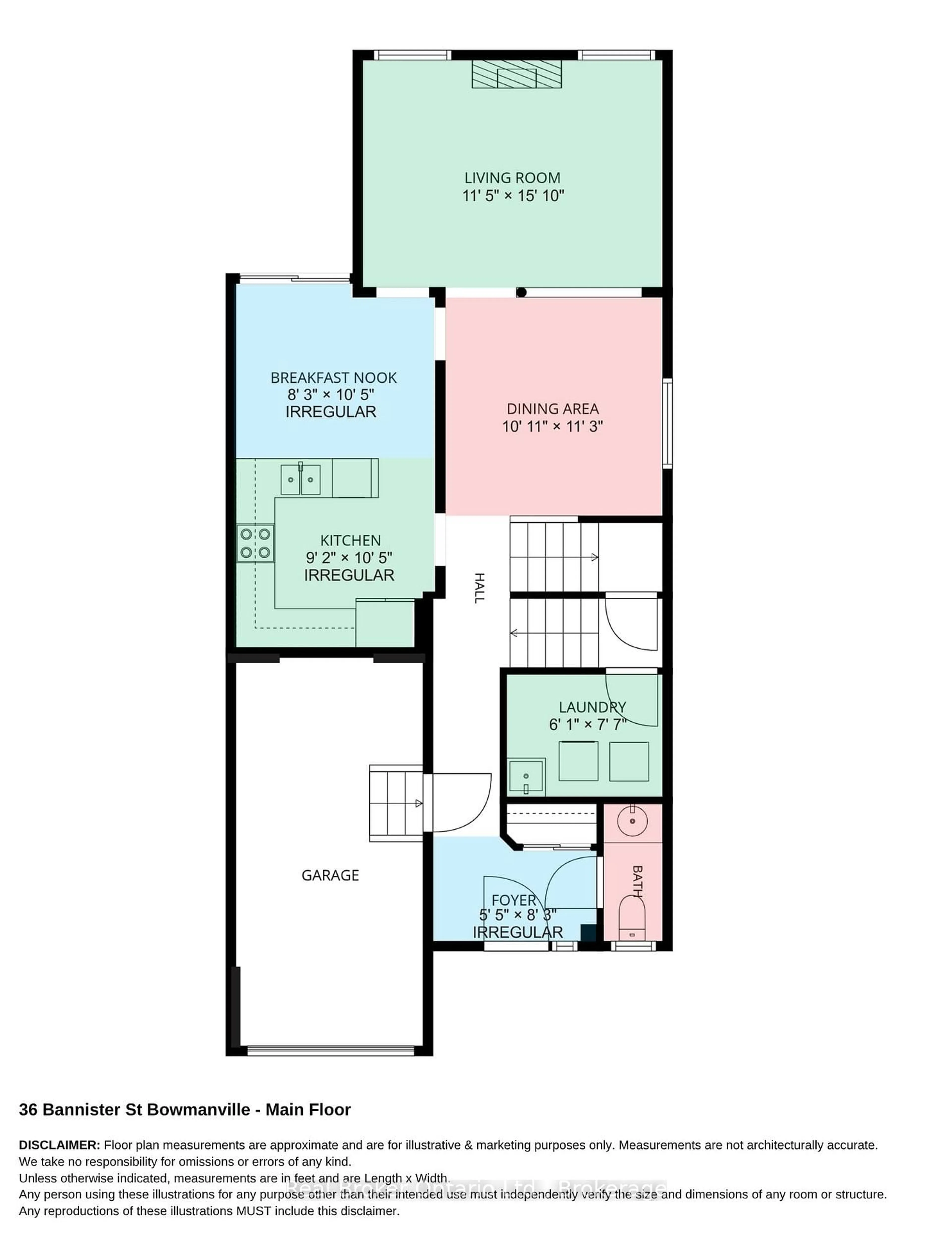 Floor plan for 36 Bannister St, Clarington Ontario L1C 5L8