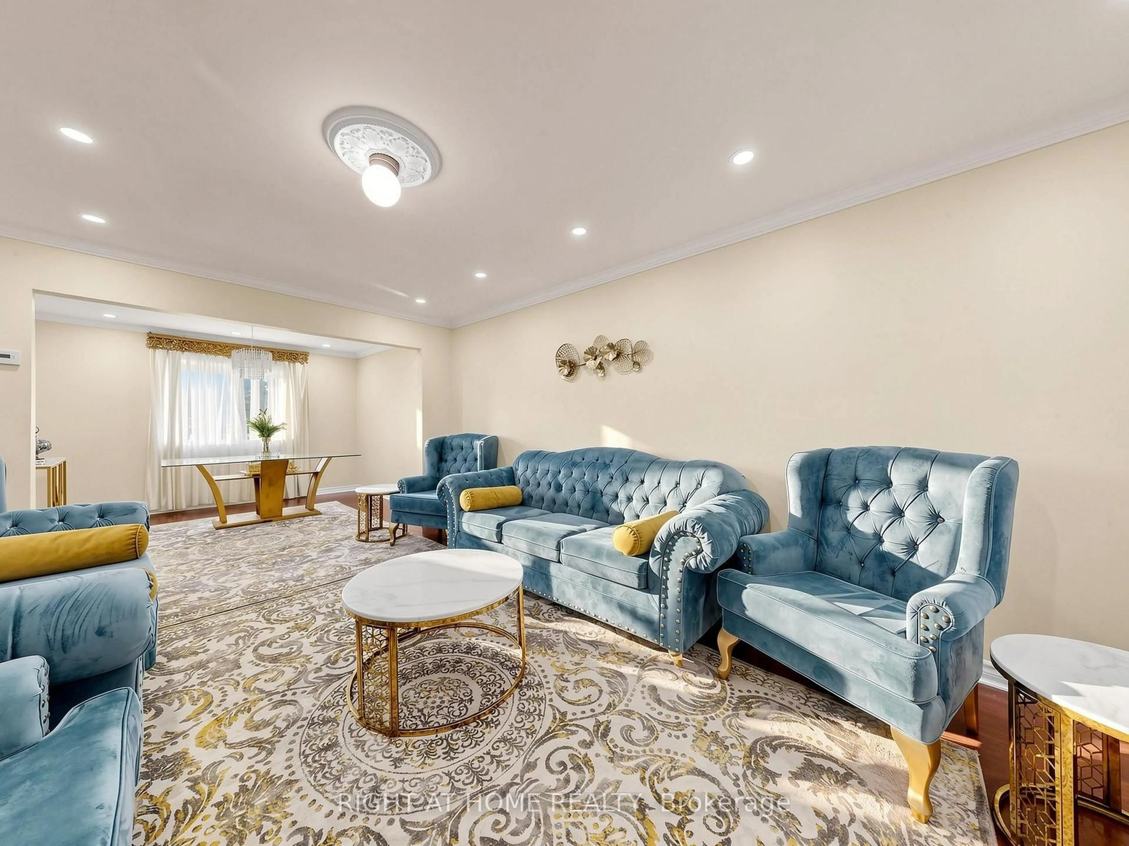 Living room with furniture, carpet floor for 59 Brennan Rd, Ajax Ontario L1T 1X5