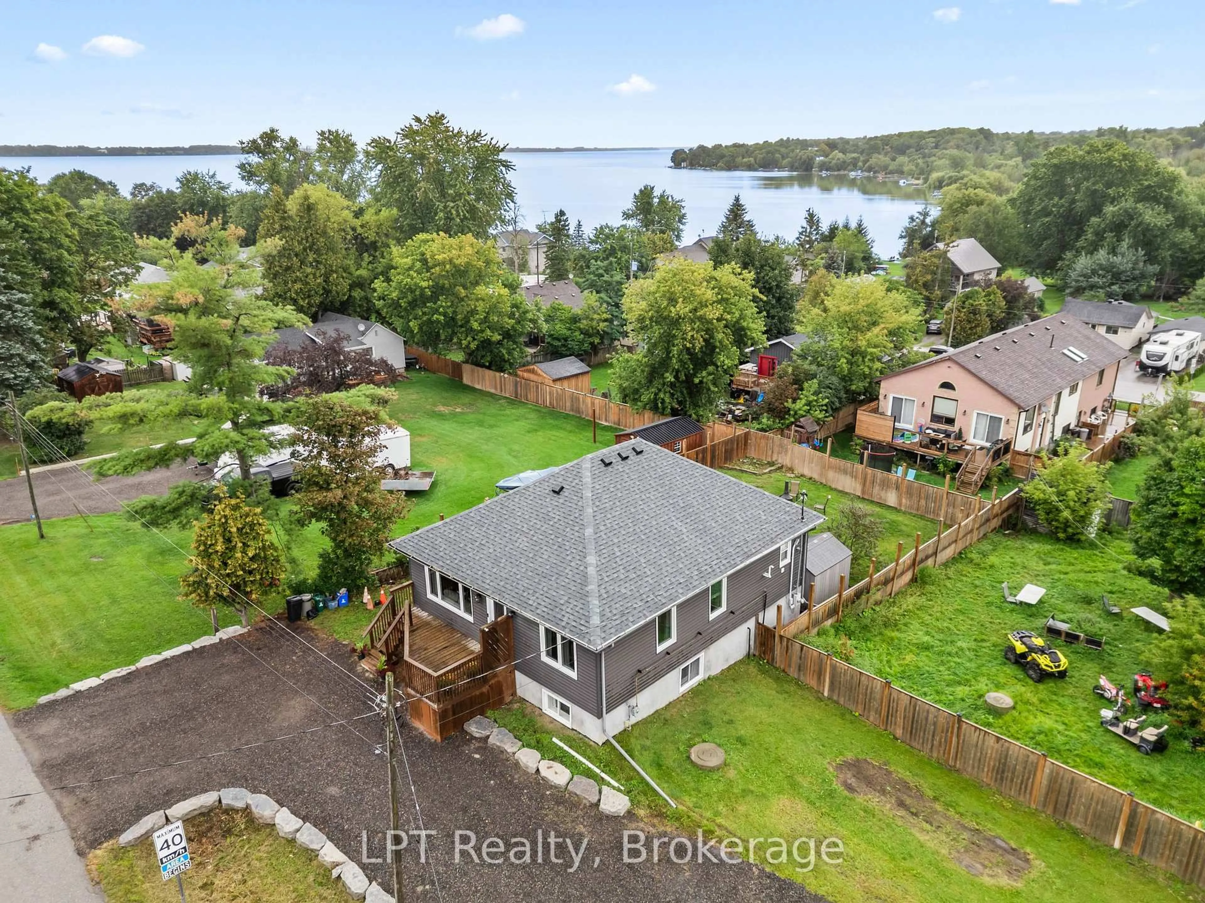 A pic from outside/outdoor area/front of a property/back of a property/a pic from drone, water/lake/river/ocean view for 9 Lakeview Ave, Scugog Ontario L0B 1E0