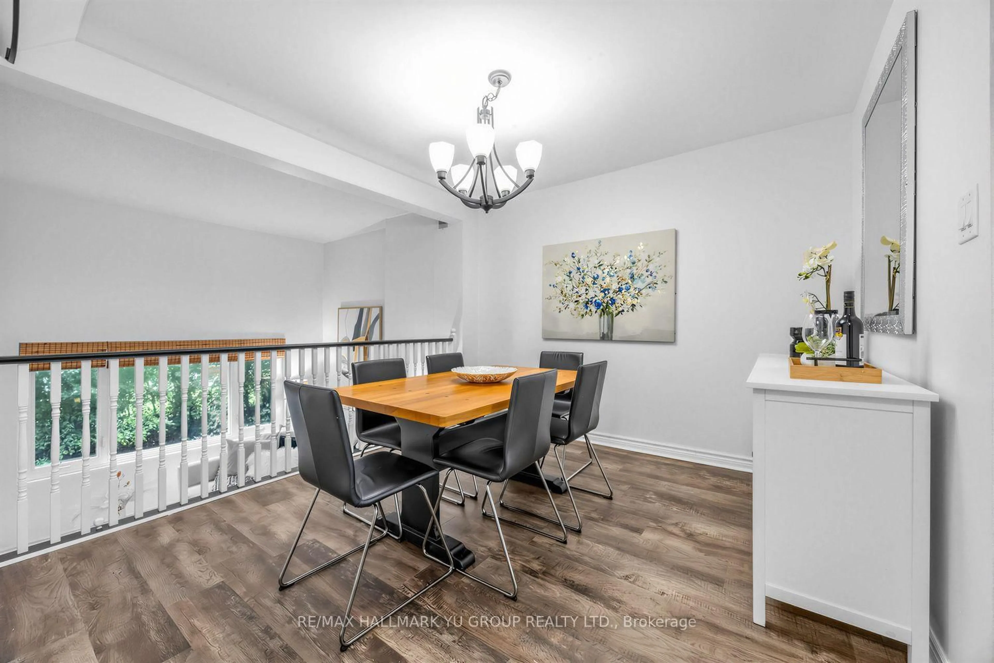 Dining room, wood/laminate floor for 1945 Denmar Rd #43, Pickering Ontario L1V 3E2