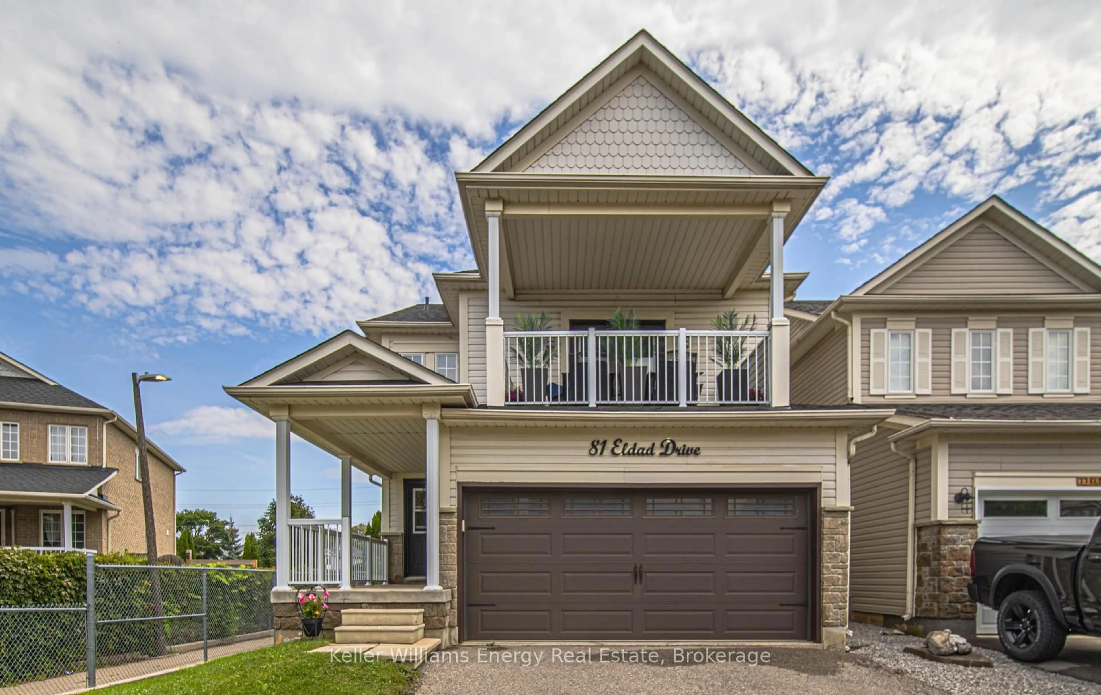 Home with vinyl exterior material, street for 81 Eldad Dr, Clarington Ontario L1C 5J2