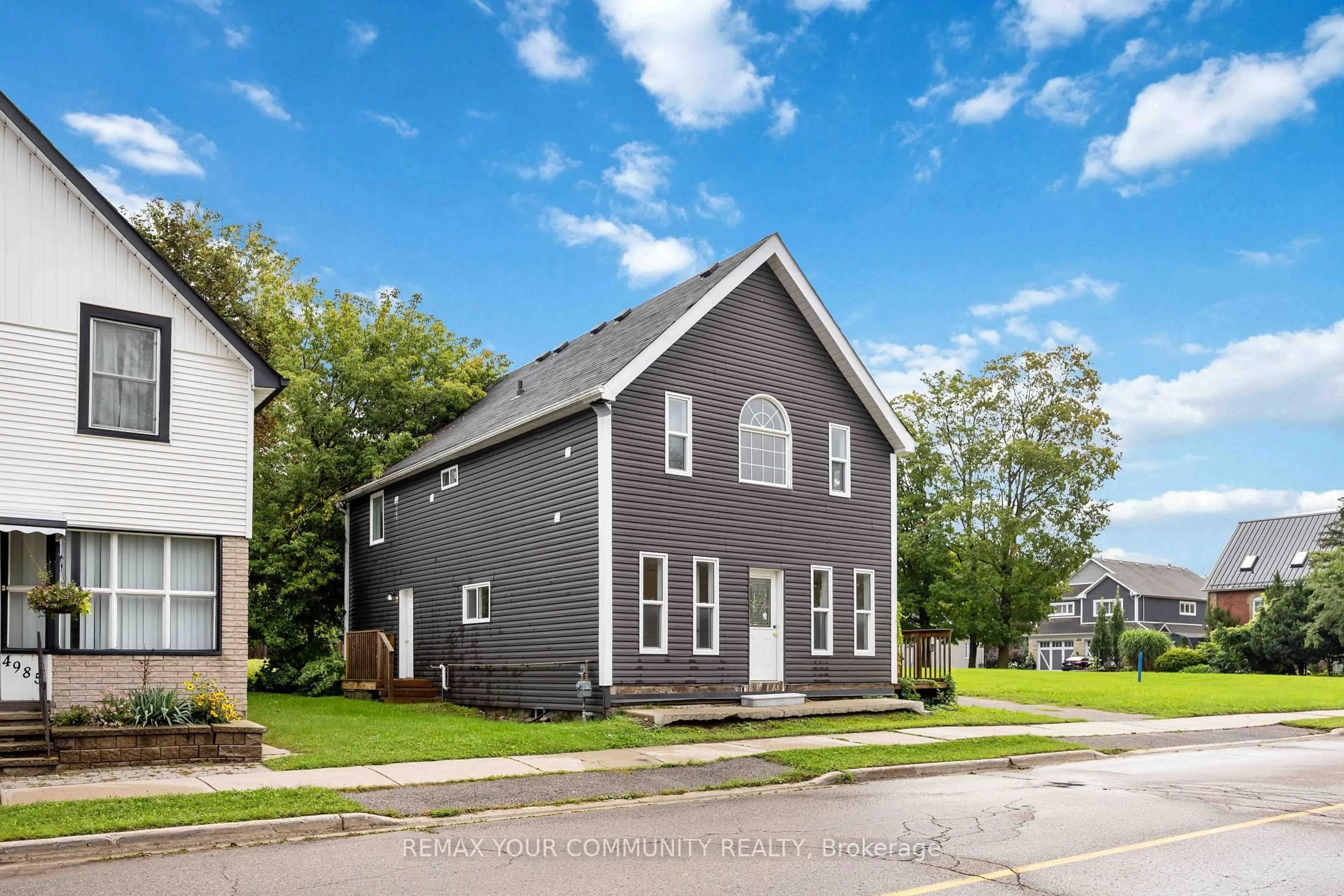 Home with vinyl exterior material, street for 4973 Old Brock Rd, Pickering Ontario L1Y 1B1