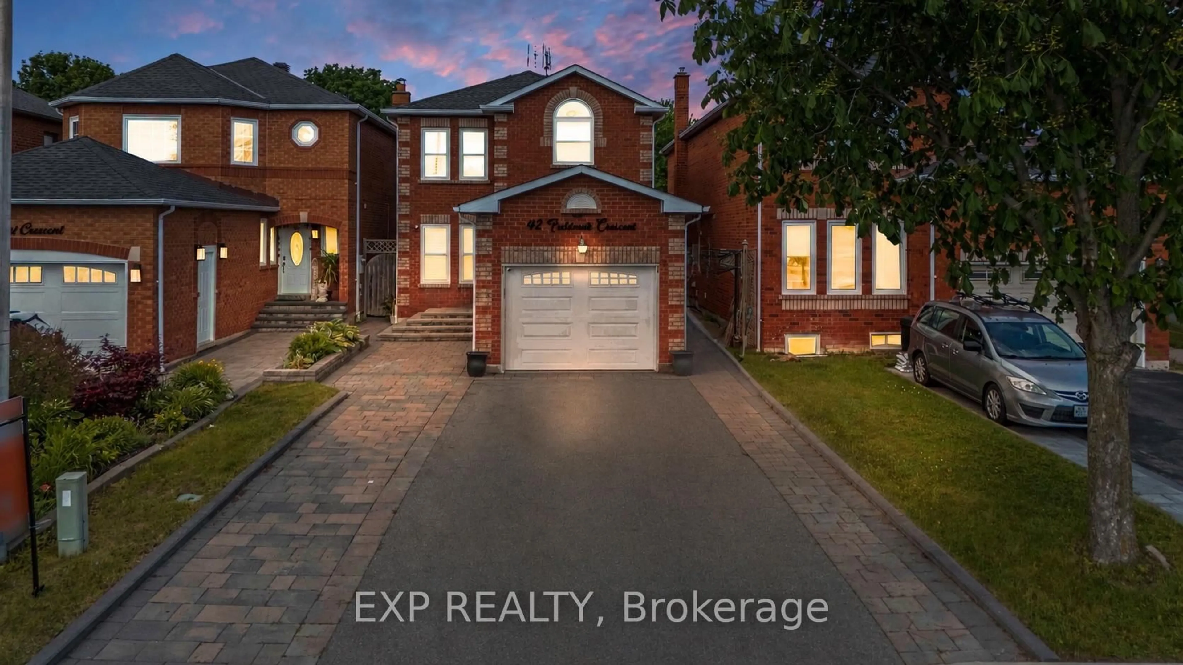 Home with brick exterior material, street for 42 Fieldnest Cres, Whitby Ontario L1R 1Z6