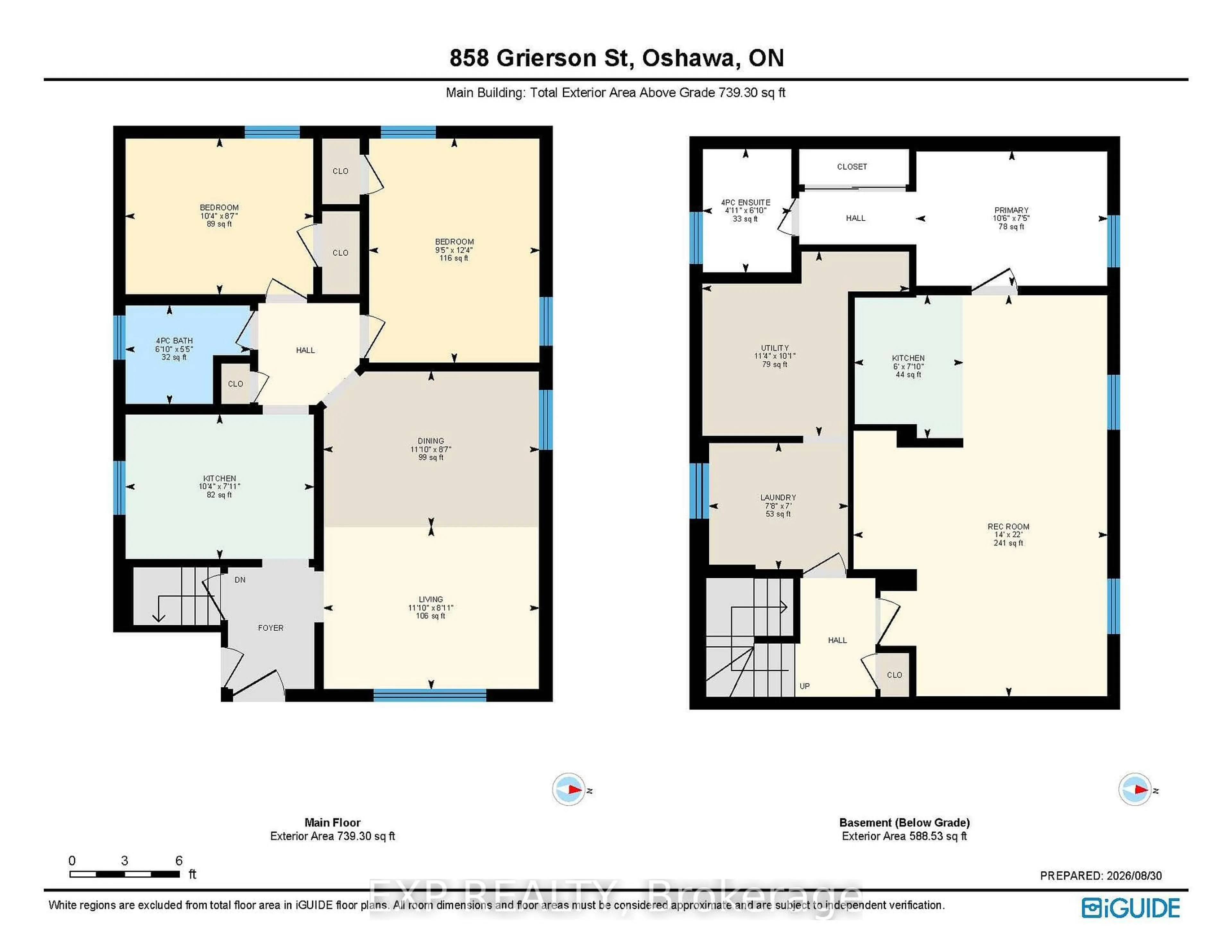Floor plan for 858 Grierson St, Oshawa Ontario L1G 5J9
