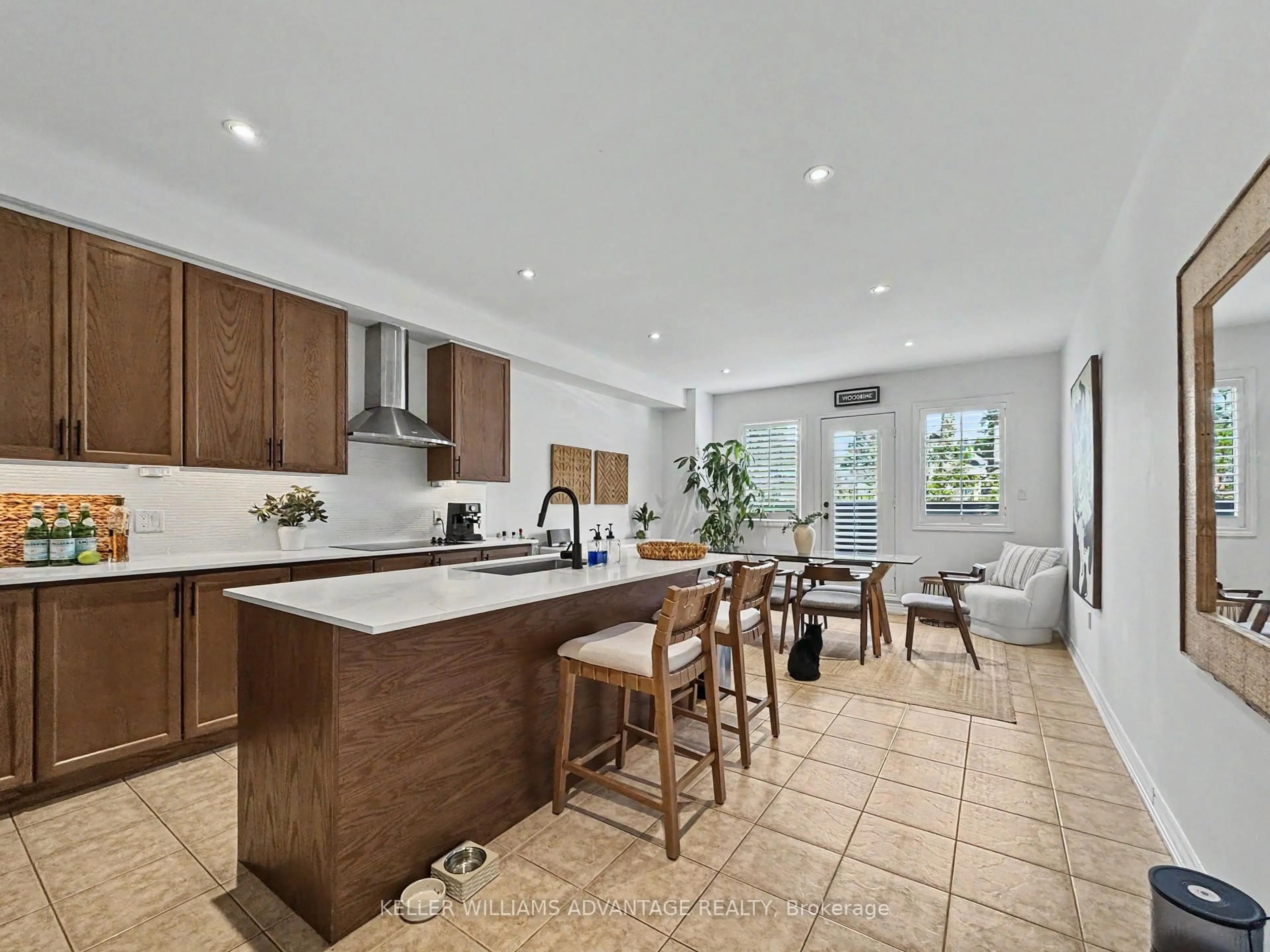 Open concept kitchen, ceramic/tile floor for 78 Woodbine Ave, Toronto Ontario M4L 2A2