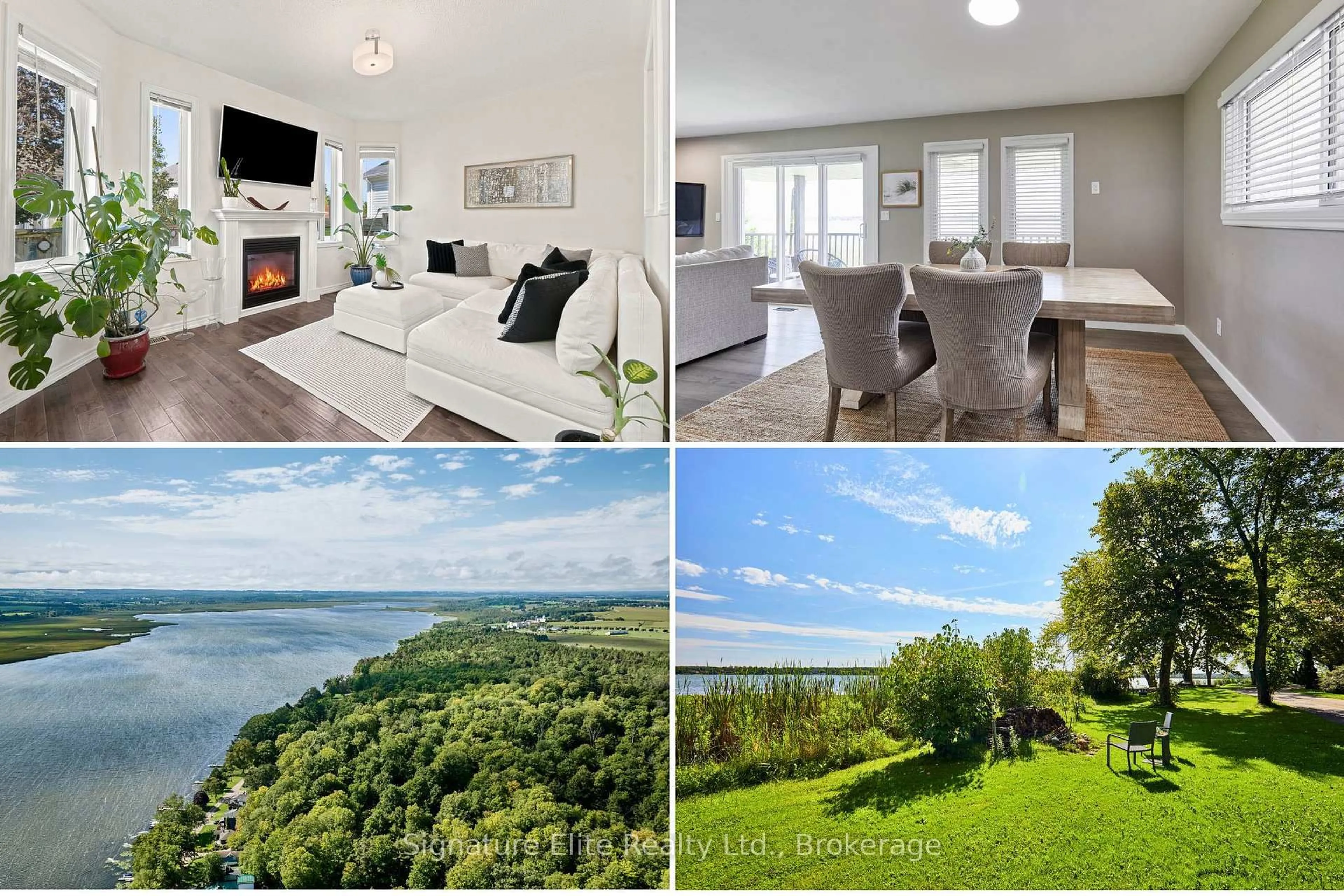 A pic from outside/outdoor area/front of a property/back of a property/a pic from drone, water/lake/river/ocean view for 56 Pine Point Lane, Scugog Ontario L9L 1B4
