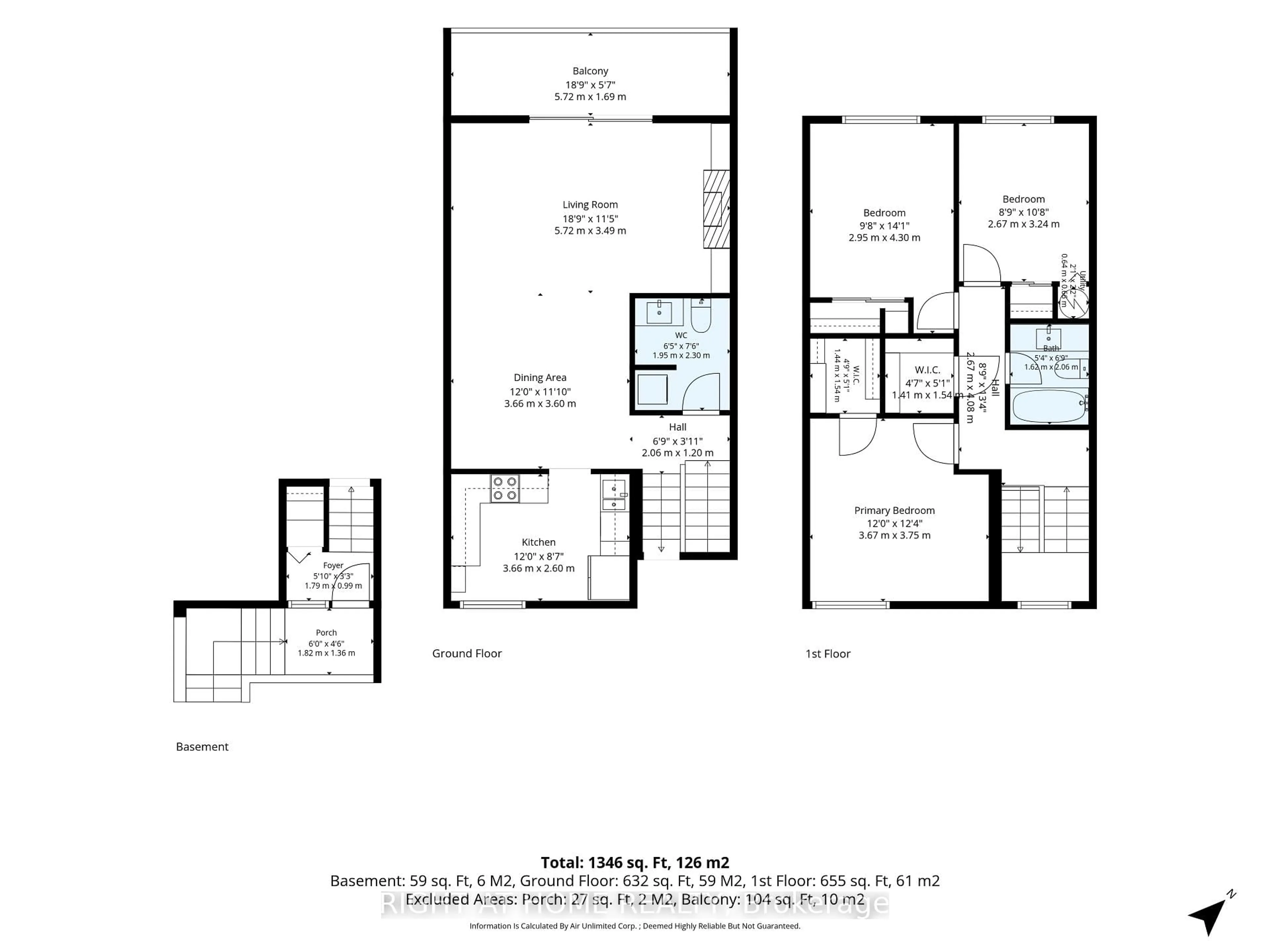 Floor plan for 91 Muir Dr #66, Toronto Ontario M1M 3T7