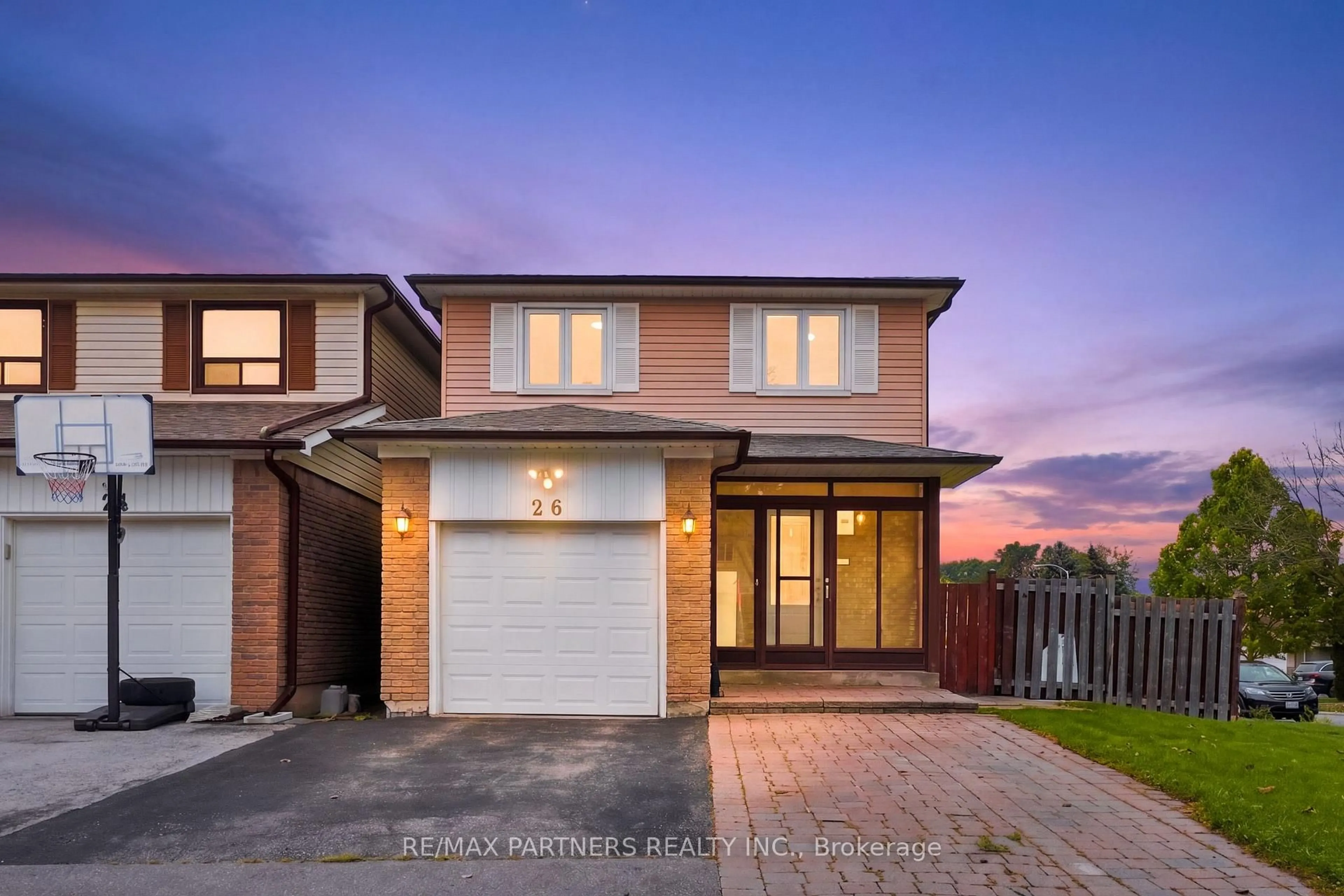 Home with brick exterior material, street for 26 Blue Eagle Tr, Toronto Ontario M1V 1V9